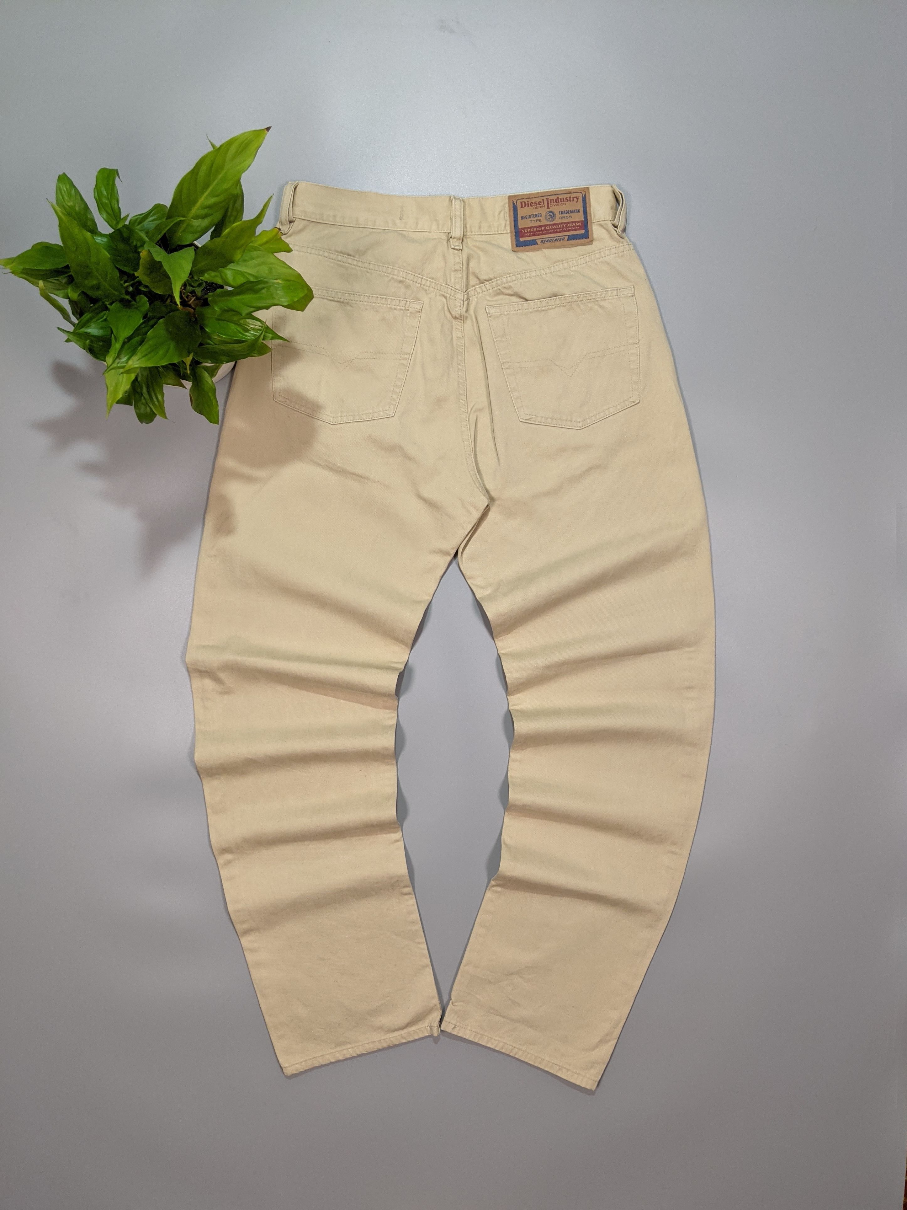 Diesel × Vintage DIESEL Vintage Beige Men's Loose Straight Pants Jeans Size US 31 - 5 Thumbnail