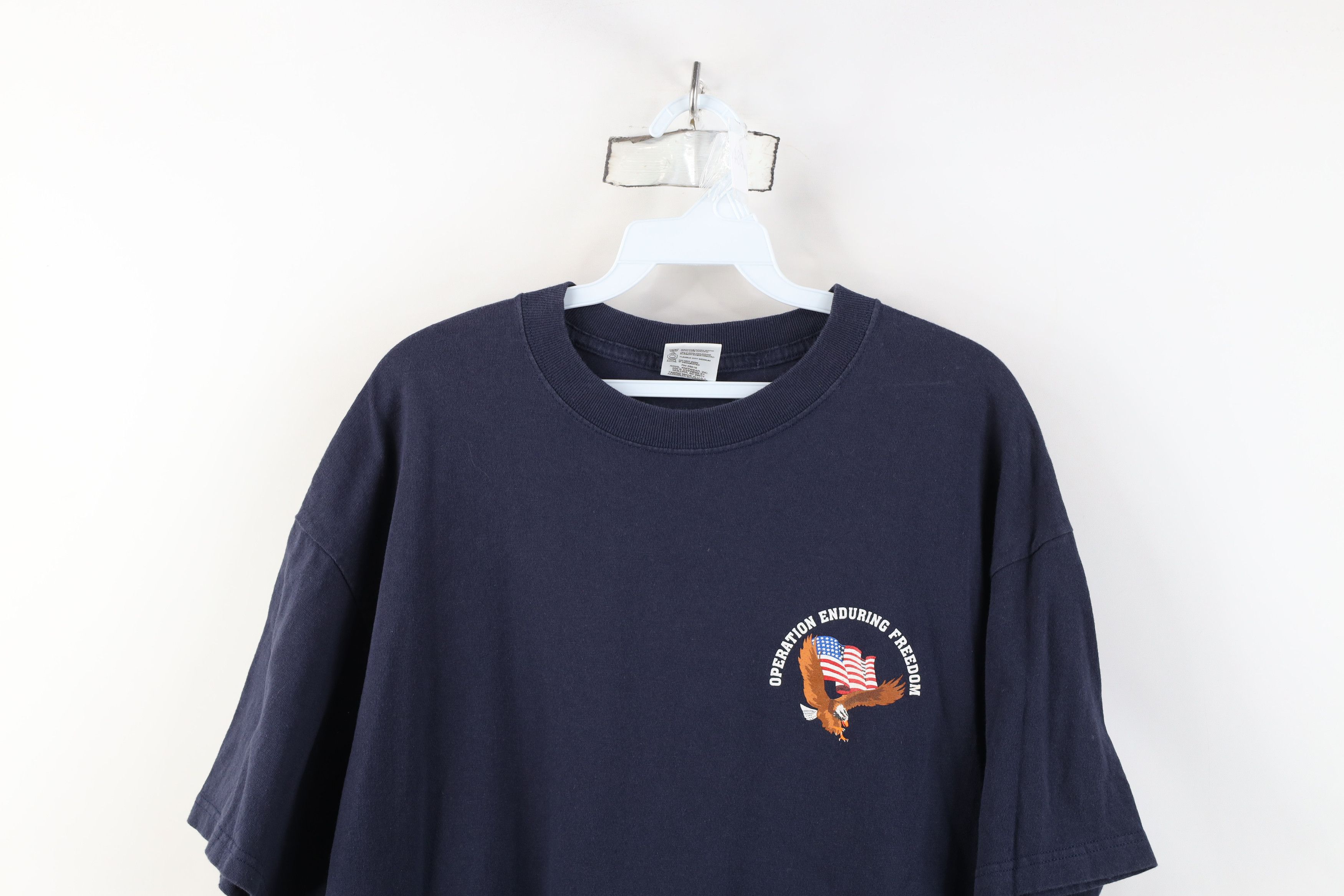 Vintage Vintage 90s Military Eagle Operation Enduring T-Shirt Size US XL / EU 56 / 4 - 2 Thumbnail
