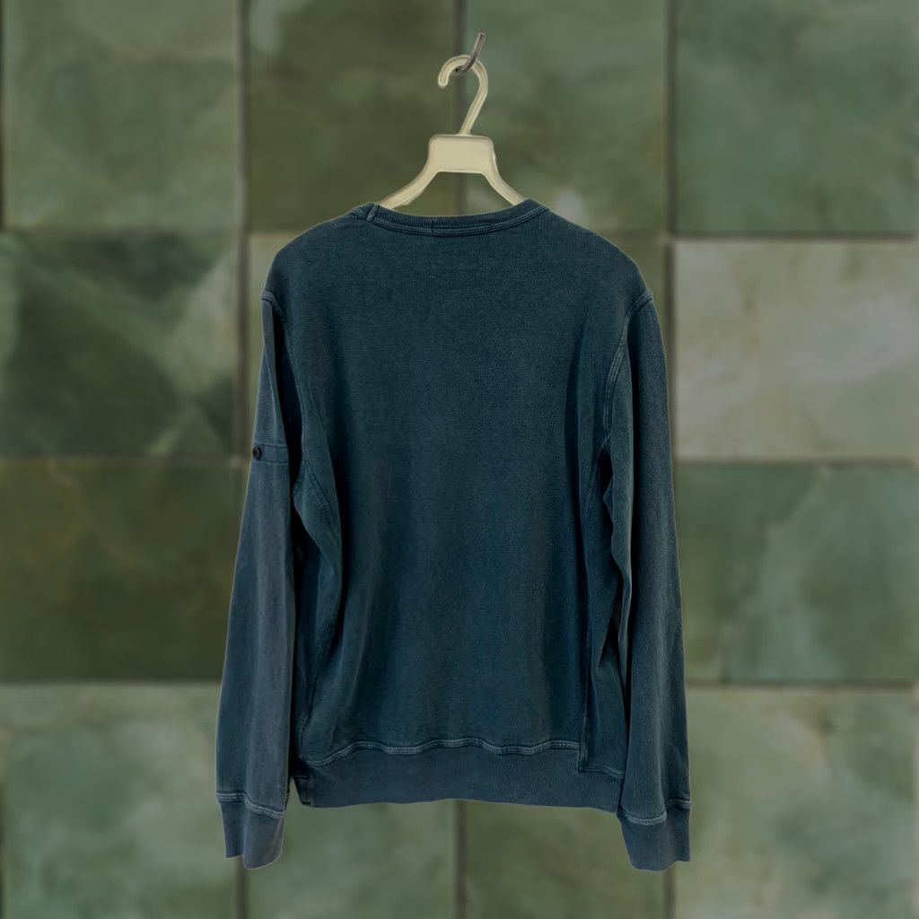 Stone Island Stone Island Crewneck Sweatshirt Men M Blue Garment Dyed Authentic Certilogo#206 Size US M / EU 48-50 / 2 - 1 Thumbnail