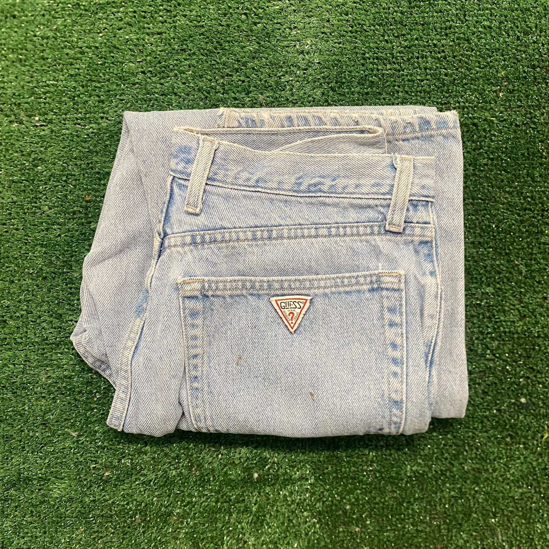 Guess Vintage 90s Guess Stonewashed Faded Denim Baggy Jeans Size US 32 / EU 48 - 1 Thumbnail