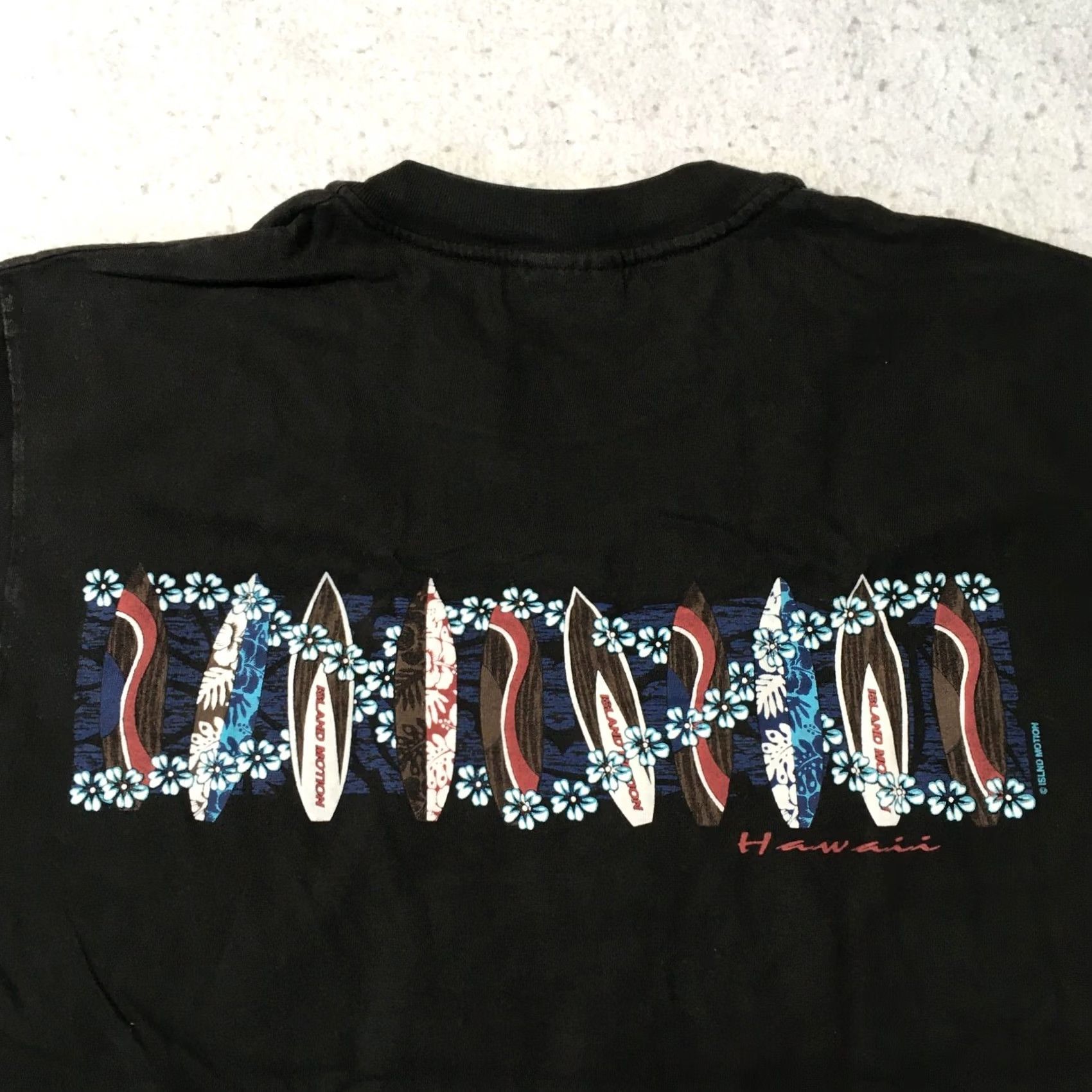 Vintage island motion Shirt Mens XL Black Graphic Crew Neck Short Sleeve Hawaii Size US XL / EU 56 / 4 - 8 Thumbnail