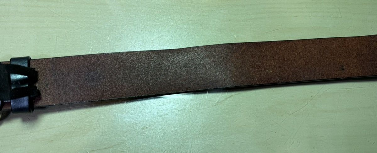 Puma Vintage PUMA Y2K Rhinestone Big Cat Buckle Leather Belt Size 34 - 10 Thumbnail