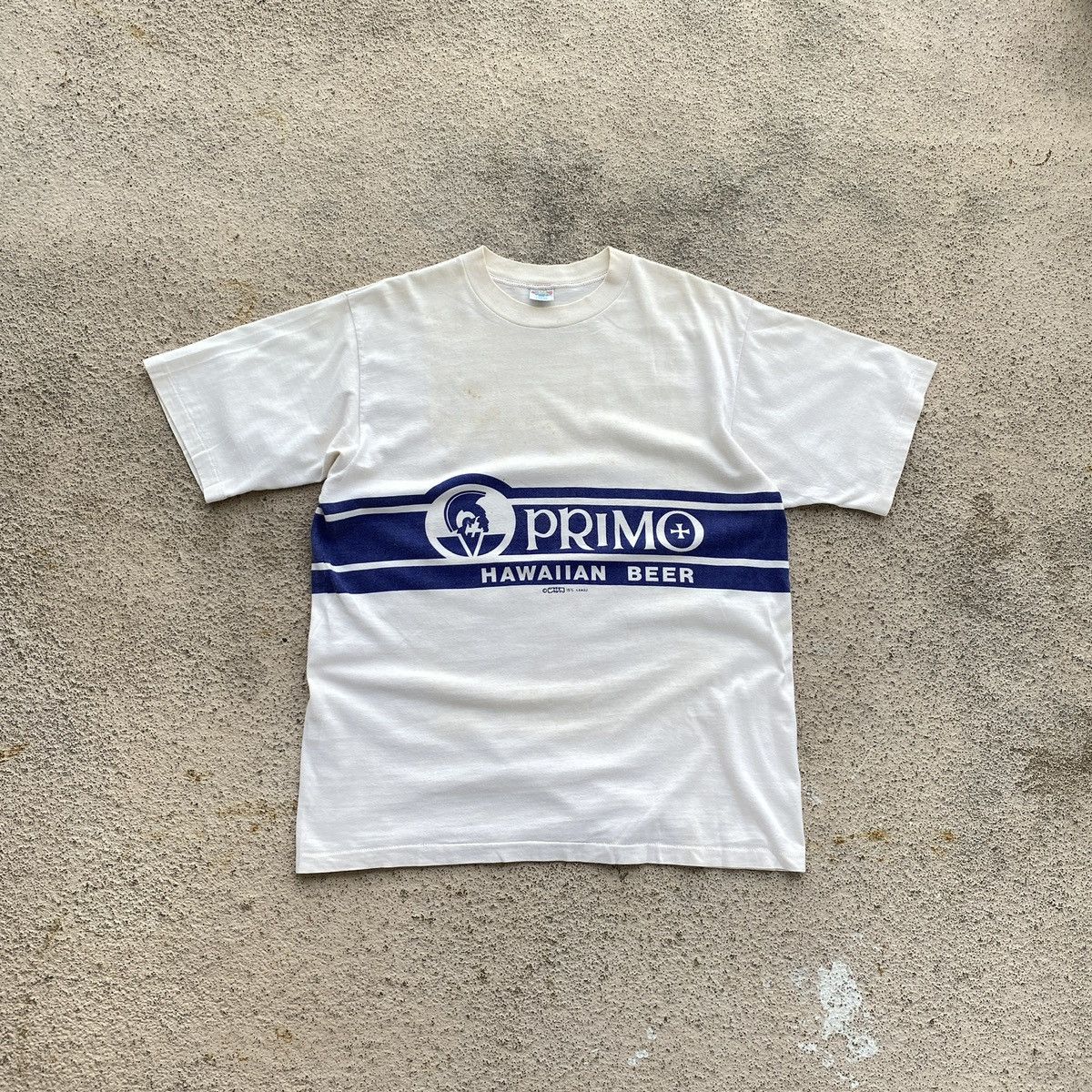 Vintage Vintage 70s Primo Hawaiian Beer t shirt Wraparound Hawaii Size US L / EU 52-54 / 3 - 1 Thumbnail