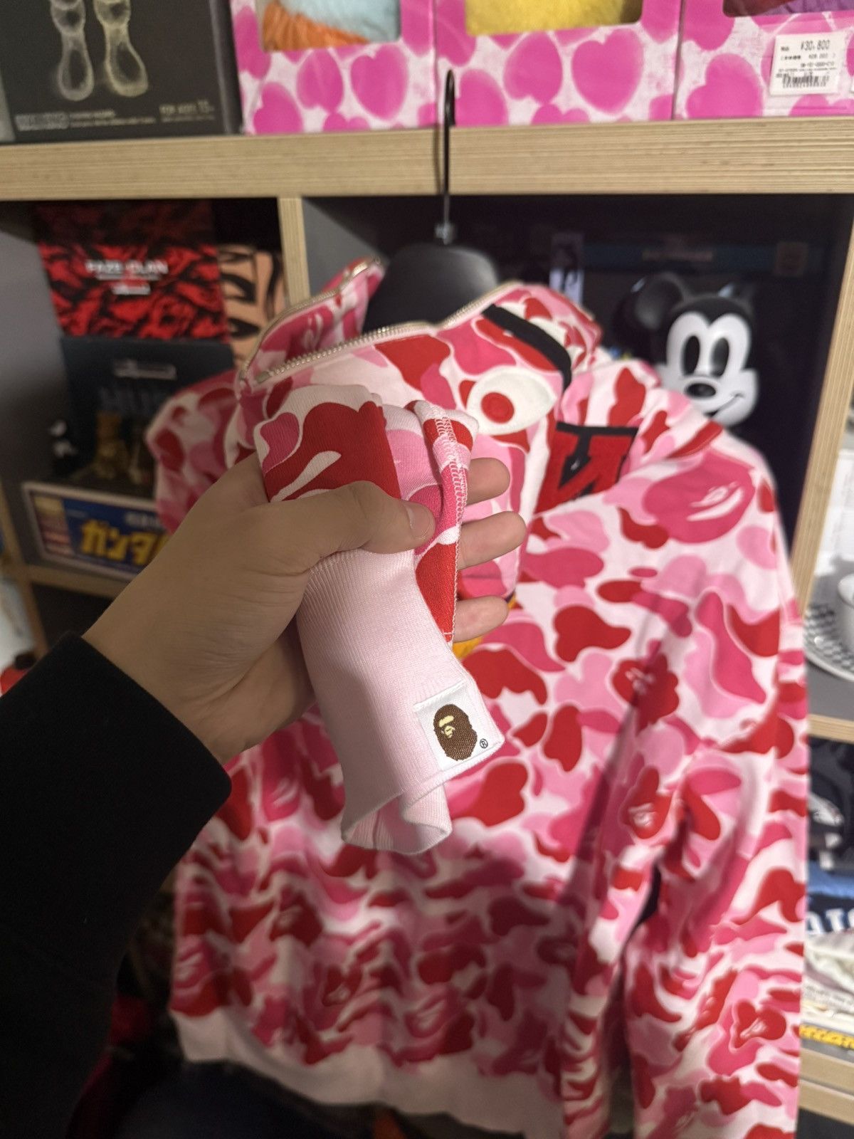 Bape Bape Pink Shark Quarterzip Hoodie Size US L / EU 52-54 / 3 - 4 Thumbnail