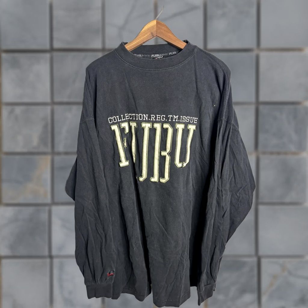 Fubu VINTAGE FUBU Shirt Mens 2XL Crewneck Long Sleeve Hip Hop 90s Black Graphic Print Logo 6518 Damen/Boys/Mens Size US XXL / EU 58 / 5 - 1 Thumbnail