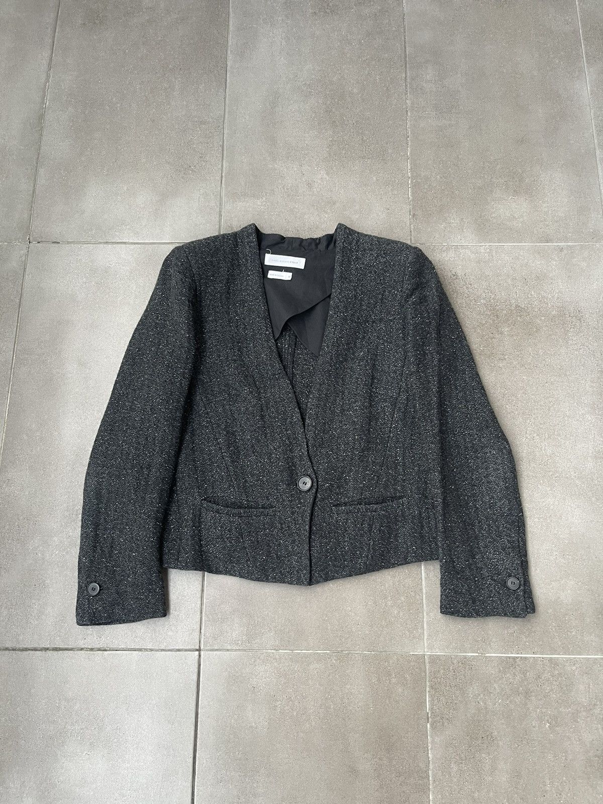 Isabel Marant Etoile Dark Grey Silk Wool Blazer Jacket