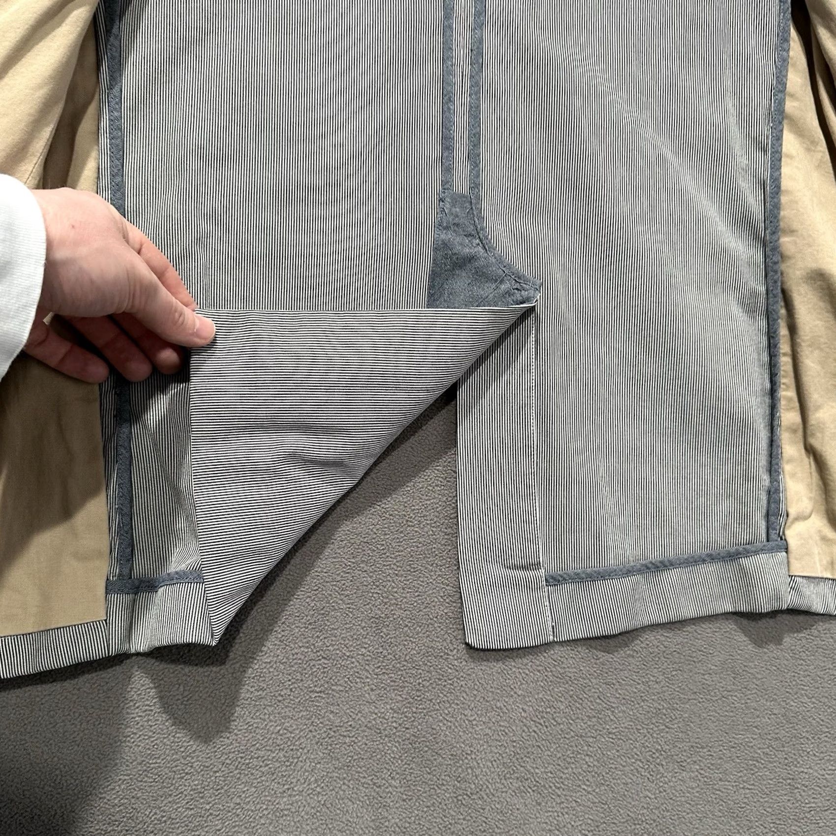 J.Crew J.CREW Blazer Mens Large Blue Pinstripe Unconstructed Ludlow Sport Coat Jacket Size 42R - 4 Thumbnail
