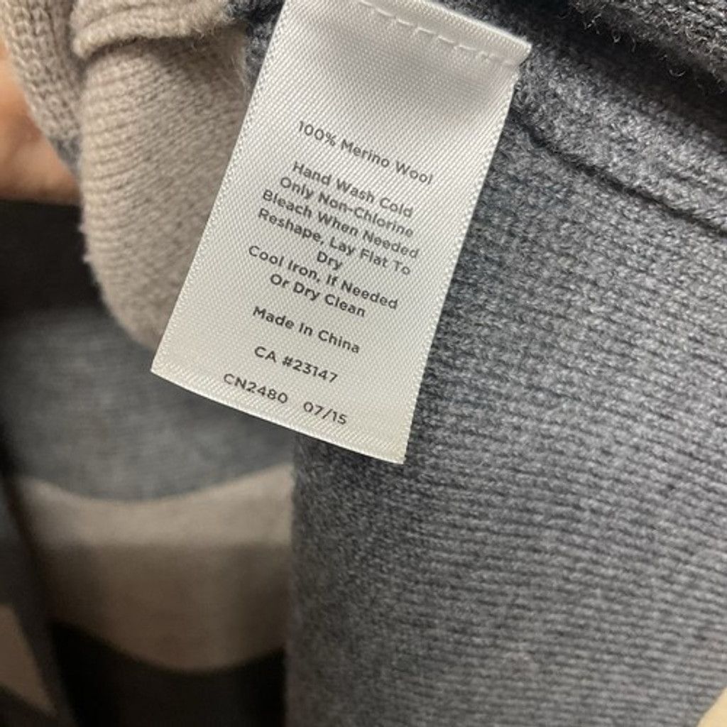 Talbots NWOT Talbots Wool Open Front Cardigan Women Large Tan/Gray Size L / US 10 / IT 46 - 3 Thumbnail