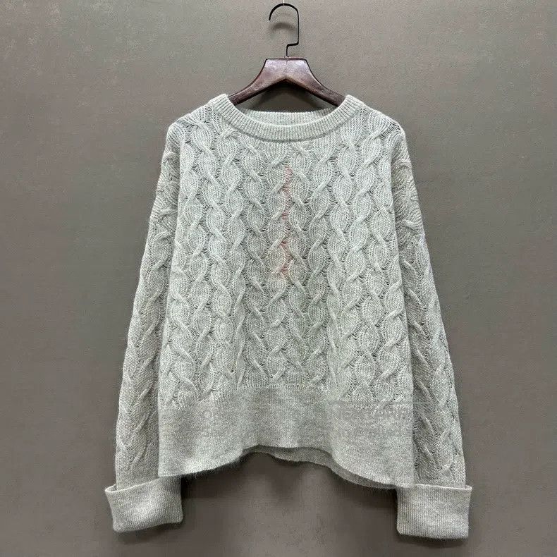 Brunello Cucinelli Brunello Cucinelli Twist-Patterned Lace Silk and Cashmere Size S / US 4 / IT 40 - 1 Thumbnail