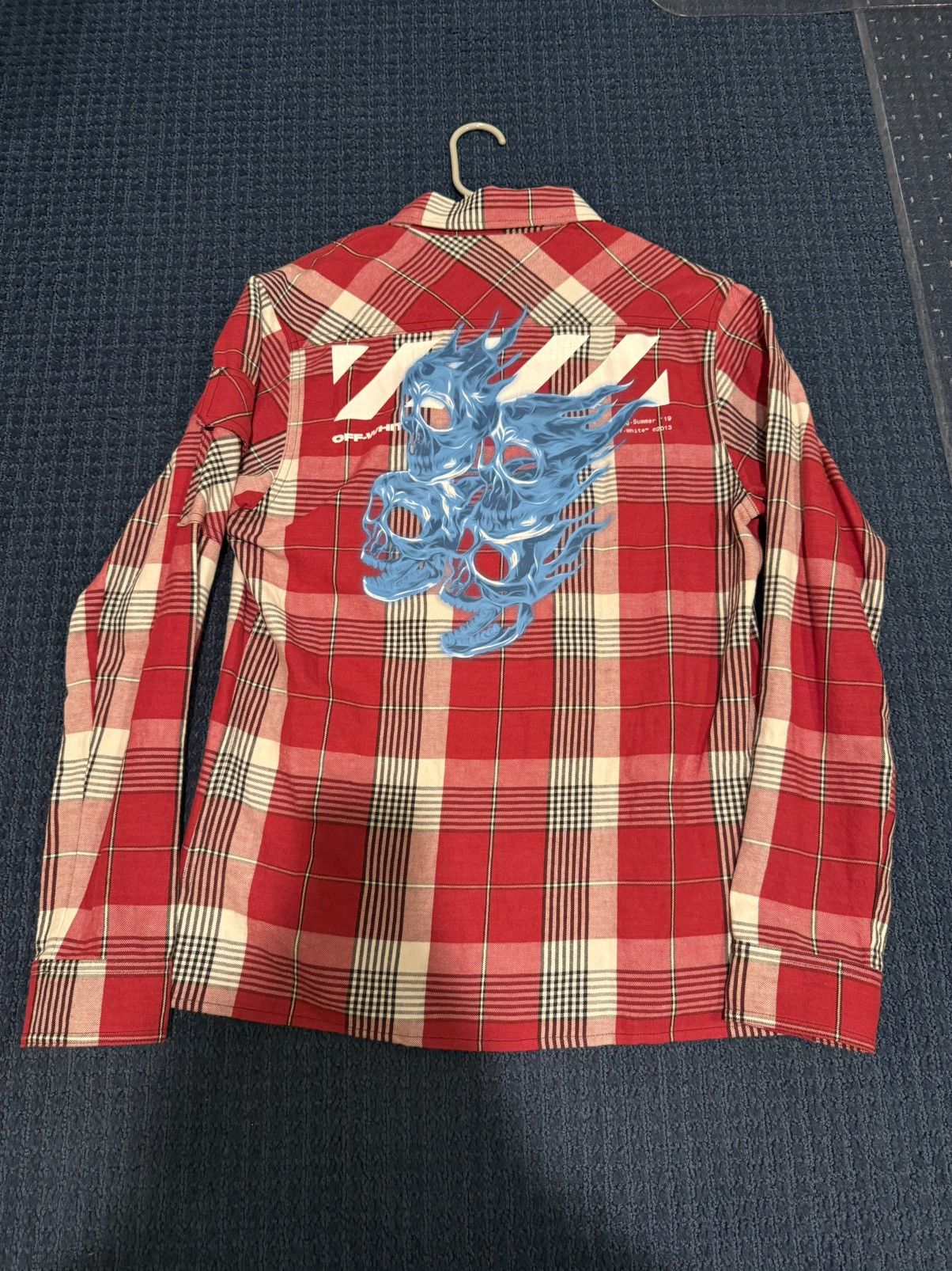 Off-White Off-White Skull Flannel Zip-Up SS19 Size Small Size US S / EU 44-46 / 1 - 4 Thumbnail