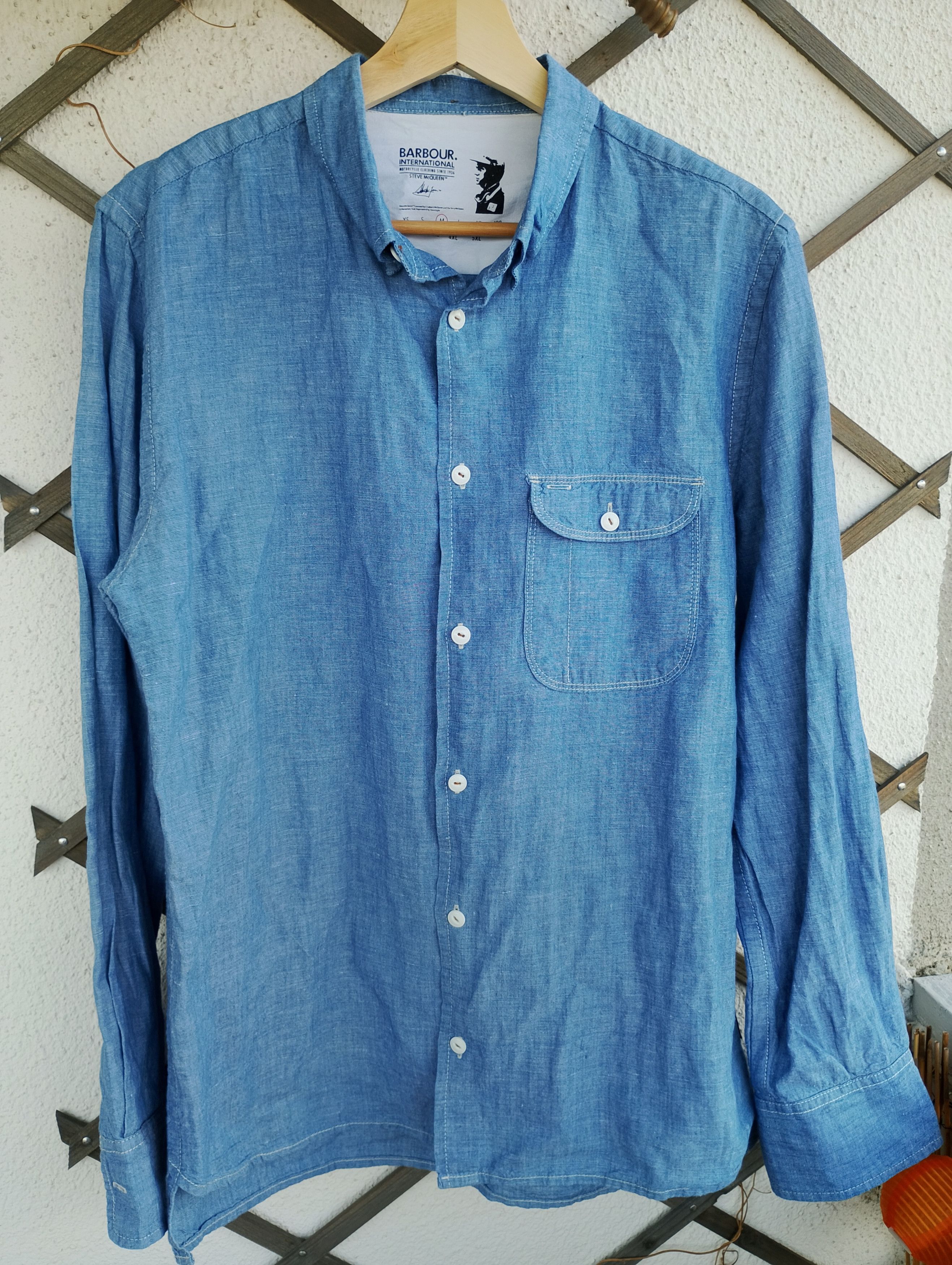 Barbour Barbour x Steve McQueen denim Long Sleeve shirt sz M Size US M / EU 48-50 / 2 - 1 Thumbnail