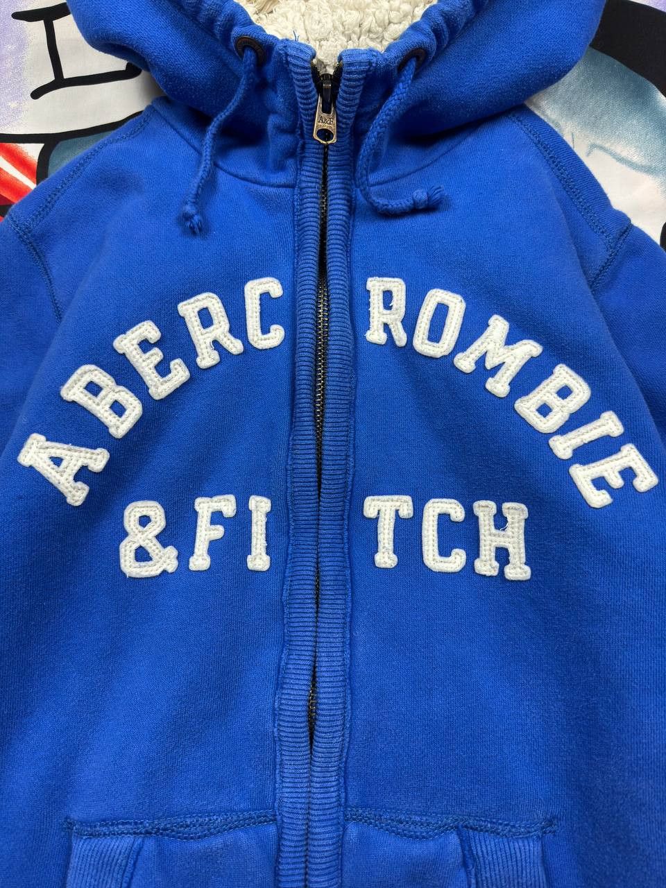 Abercrombie & Fitch Vintage Abercrombie Fitch Zip Hoodie Fur Fuzzy Full Mohair Size US L / EU 52-54 / 3 - 2 Thumbnail