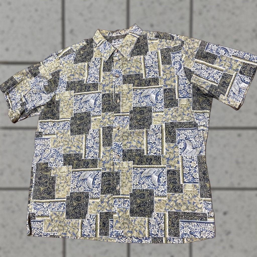 Vintage VINTAGE Cooke Street Honolulu Hawaiian Shirt Men XL Yellow Green Floral Madras Aloha Button-Up Short Sleeve 50 in Chest Size US XL / EU 56 / 4 - 1 Thumbnail