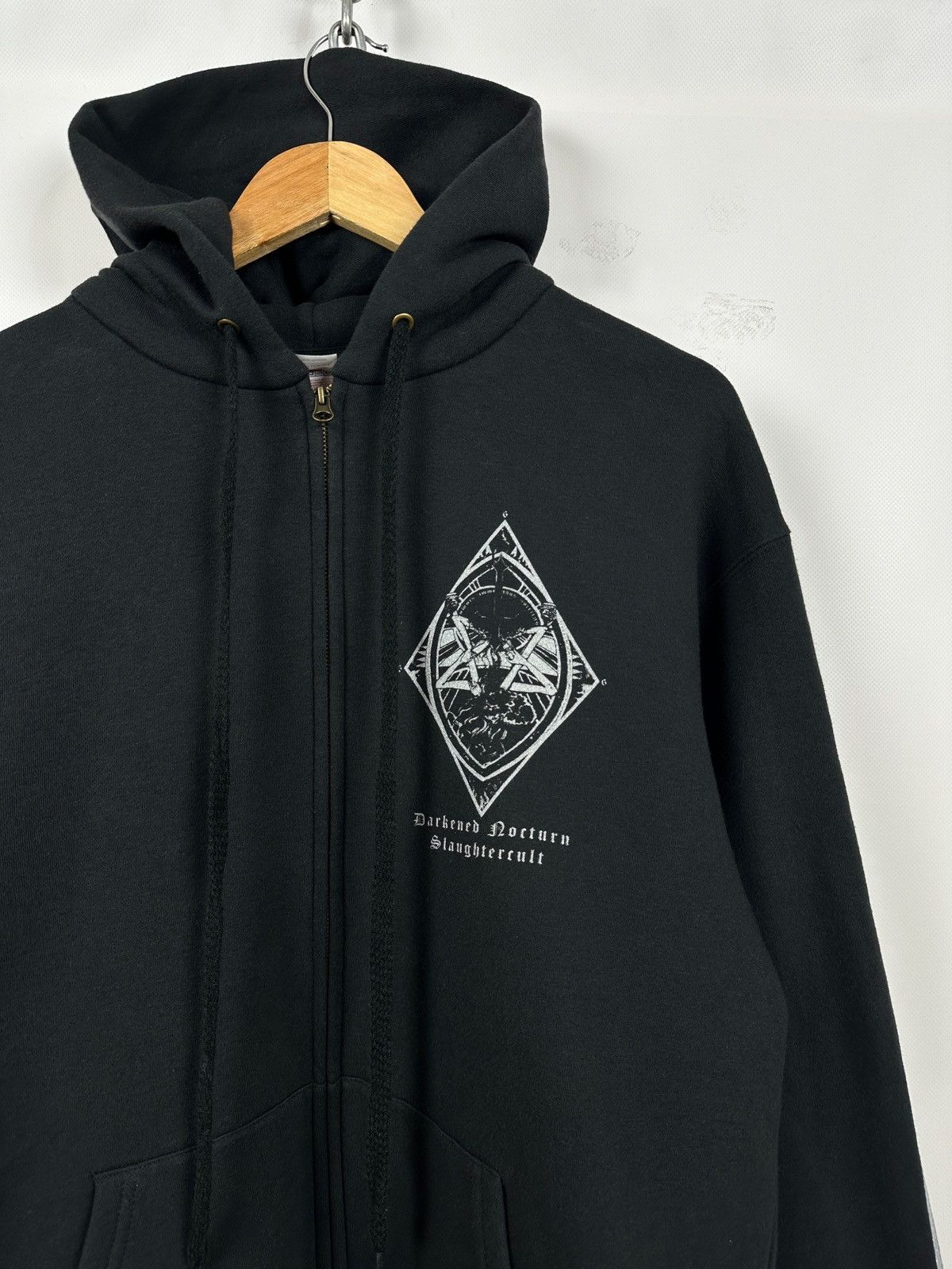 Band Tees Vintage Darkened Nocturn Slaughtercult Metal Band Hoodie Size US L / EU 52-54 / 3 - 11 Thumbnail