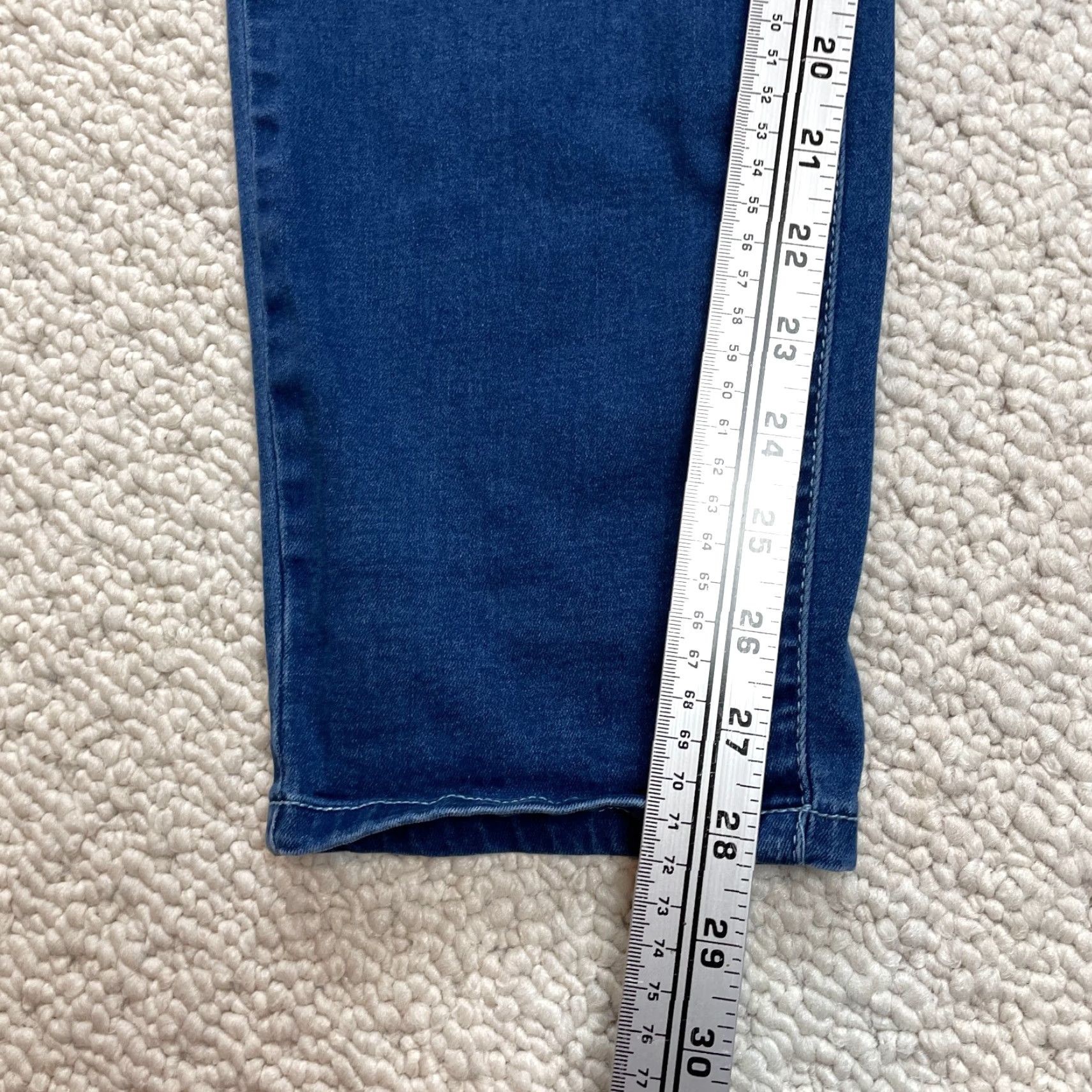 Shein Shein Jeans Womens 2XL Curve High Rise Dark Wash Blue Denim Zip 32x28 Leg Size 40" / US 18 - 3 Thumbnail