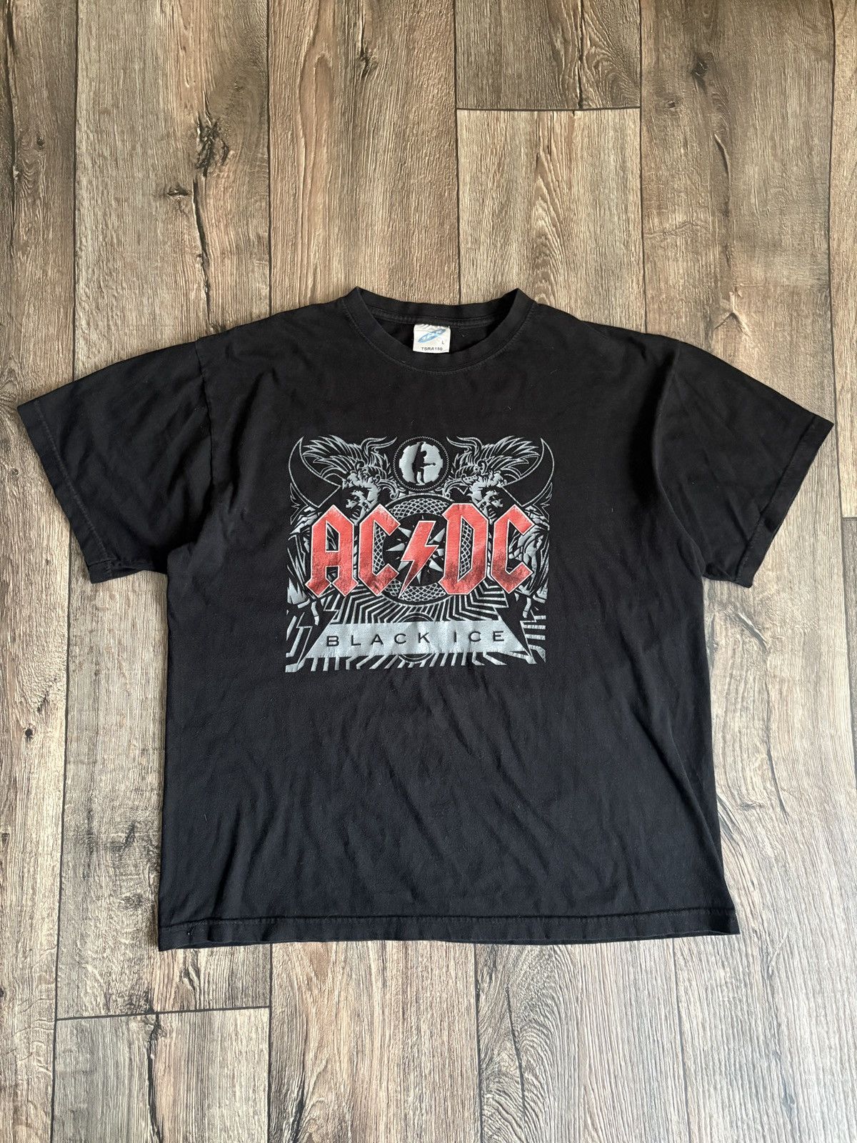 Vintage AC/DC ‘Black Ice’ Vintage Album Promo Tour Black T-Shirt Size US L / EU 52-54 / 3 - 1 Thumbnail