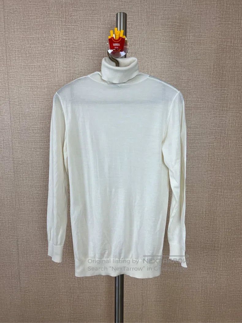 Loewe Loewe White High Neck Embroidered Cashmere Knit Top Size XS / US 0-2 / IT 36-38 - 2 Thumbnail