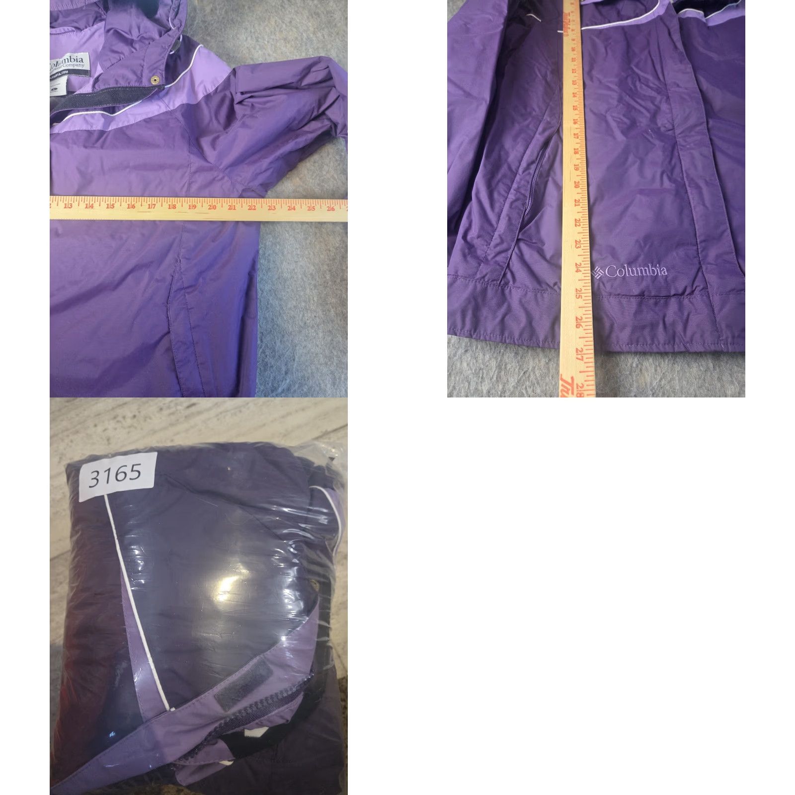 Vintage VINTAGE Columbia Women Jacket Full Zip With Attached hood Purple Waterproof Size L / US 10 / IT 46 - 8 Thumbnail