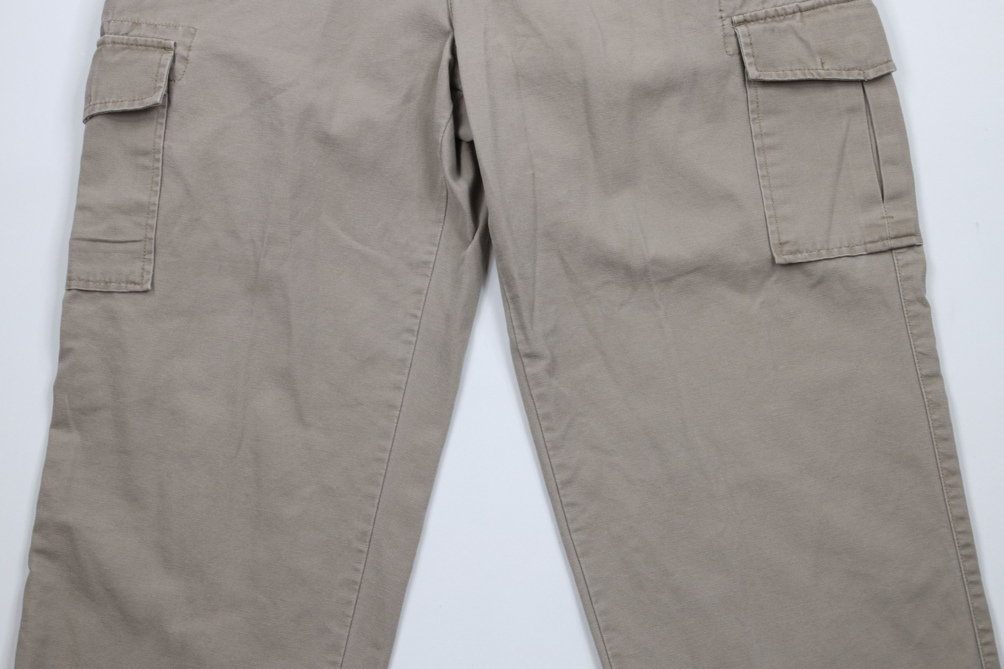 Vintage Vintage 90s Y2K Streetwear Canvas Wide Leg Cargo Pants Beige Size US 40 / EU 56 - 3 Thumbnail
