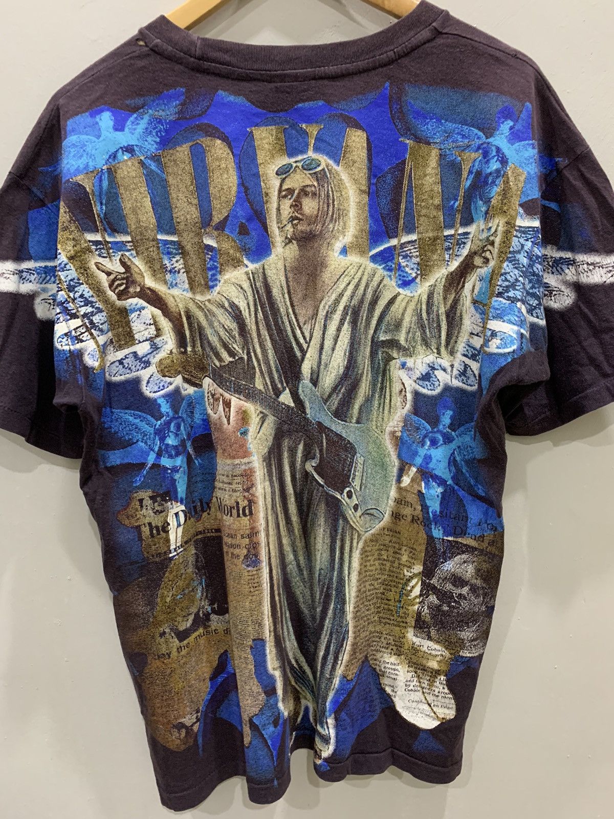 Nirvana × Vintage Vintage Kurt Cobain Boot t shirt Size US L / EU 52-54 / 3 - 4 Thumbnail
