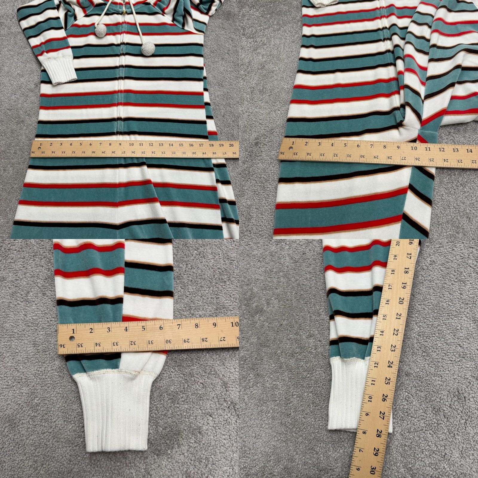 Abercrombie & Fitch Abercrombie & Fitch One Piece Pajama Suit Womens M/L Striped Hoodie Soft Cozy Sleepwear Size M / US 6-8 / IT 42-44 - 10 Thumbnail
