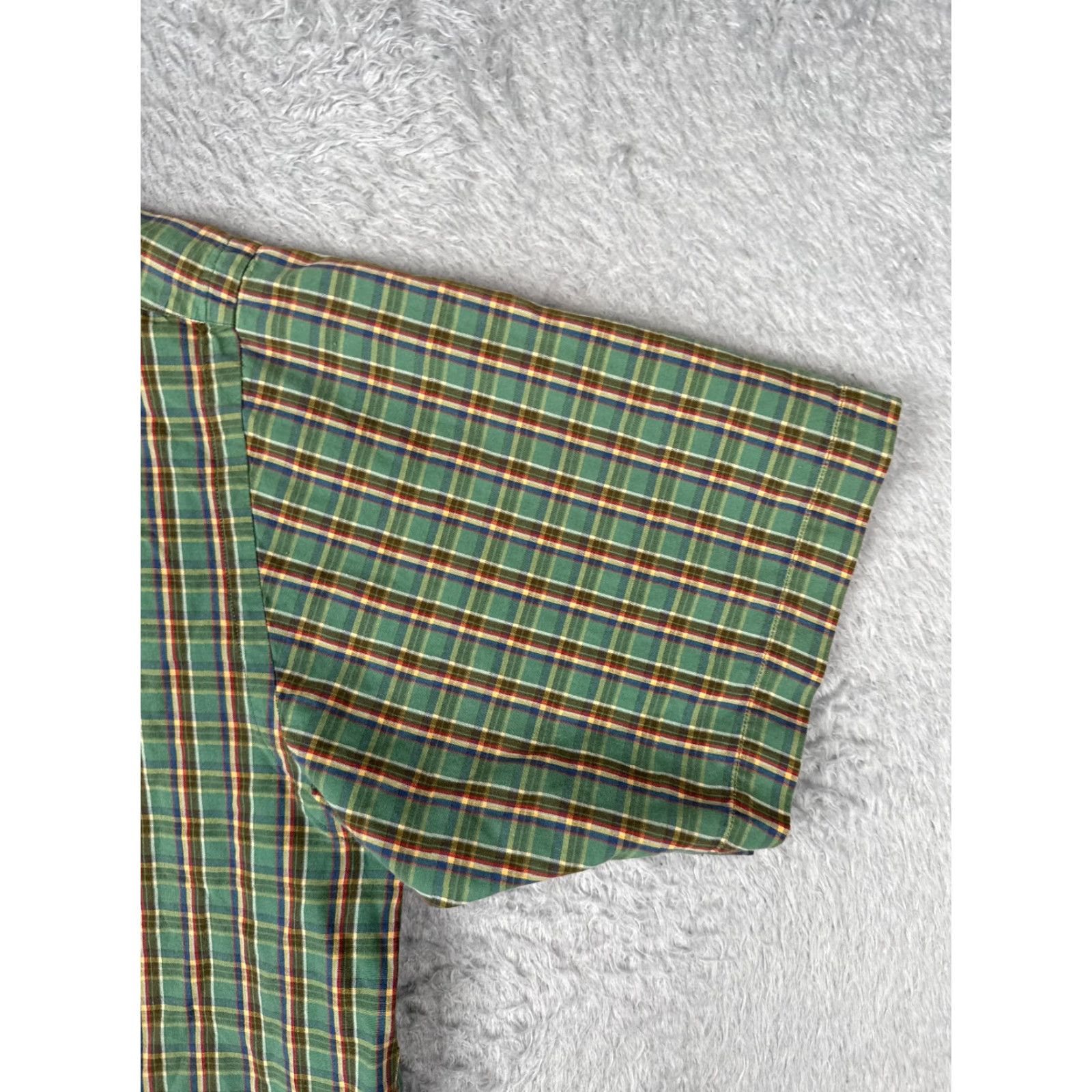 Ralph Lauren VINTAGE Ralph Lauren Shirt Men Large Green Plaid Button Blake Short Sleeve Size US L / EU 52-54 / 3 - 2 Thumbnail