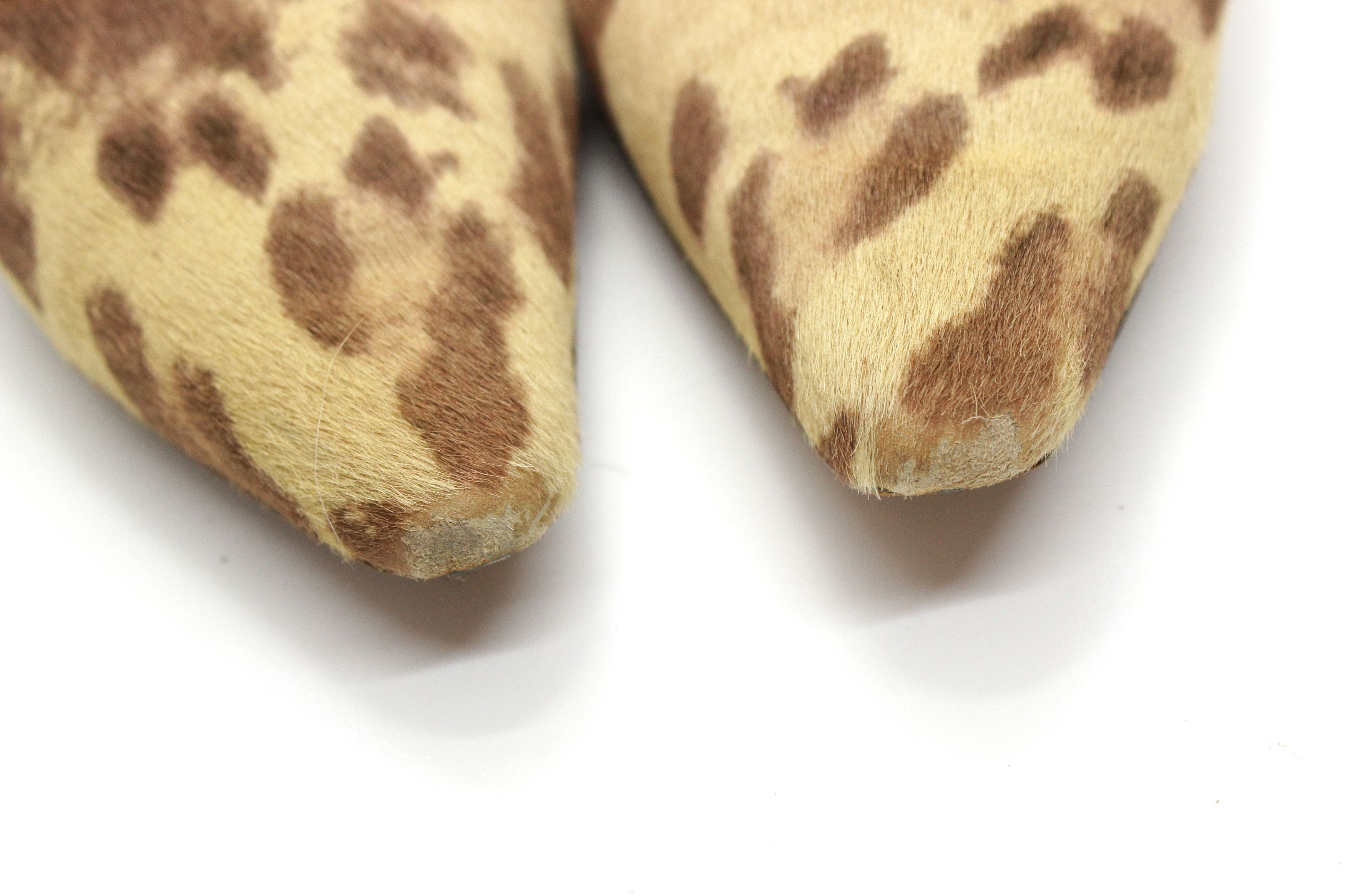 Salvatore Ferragamo 00S Leopard Heels Vintage Y2K Fur Size US 7 / IT 37 - 9 Thumbnail