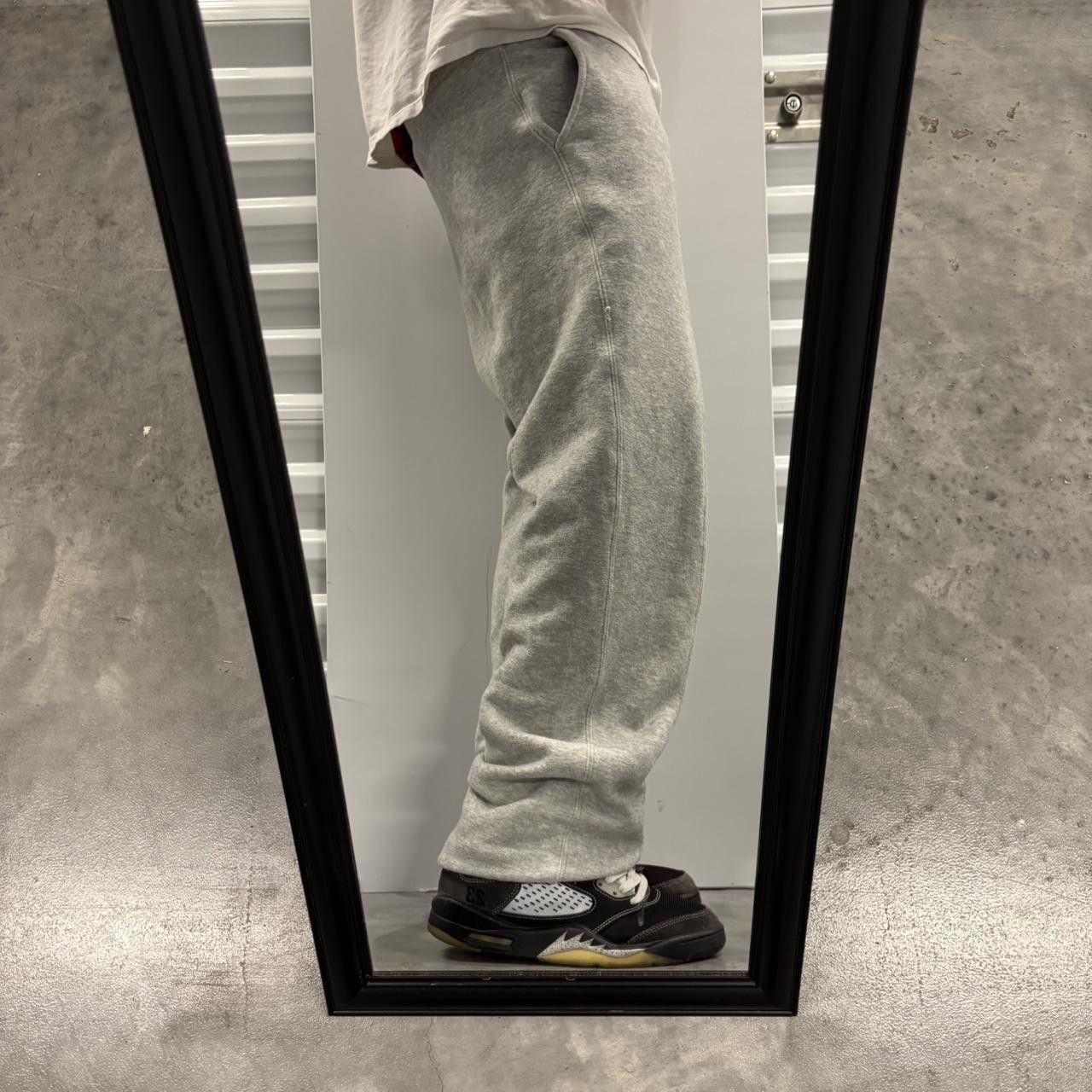 Japanese Brand × Vintage Crazy Vintage Y2K/2000s Light Grey Essential Swetapants! Size US 28 / EU 44 - 2 Thumbnail
