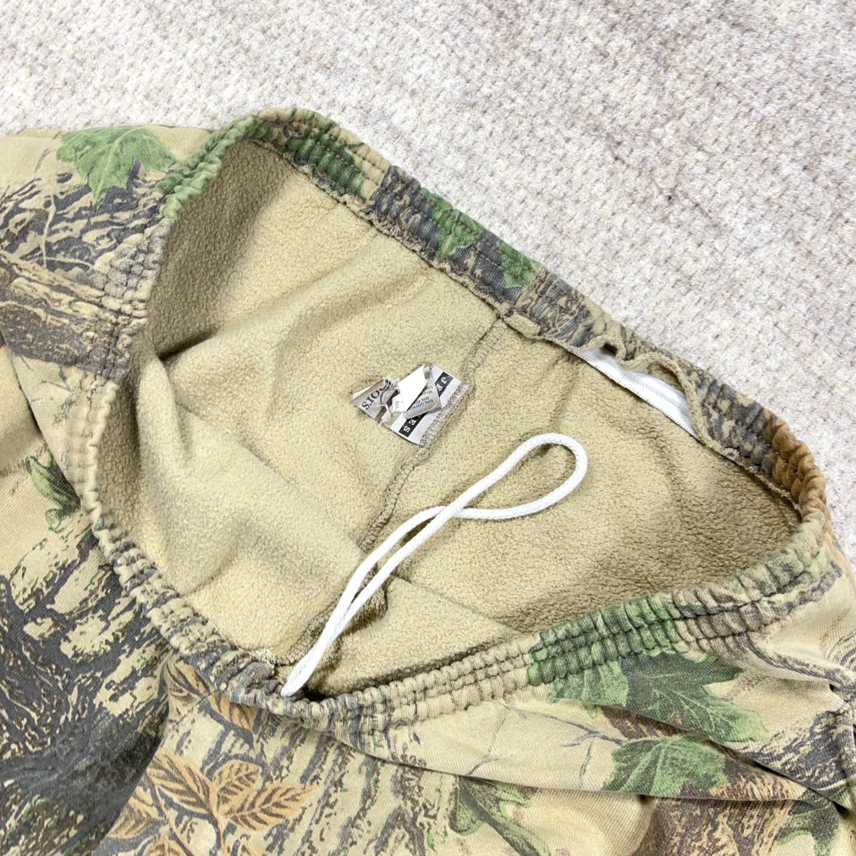 Jerzees VINTAGE Realtree CAMO Sweatpants Jerzees Men XL 36x30 Joggers 90s Y2K Made USA Brown Fleece Pockets Size US 36 / EU 52 - 4 Thumbnail