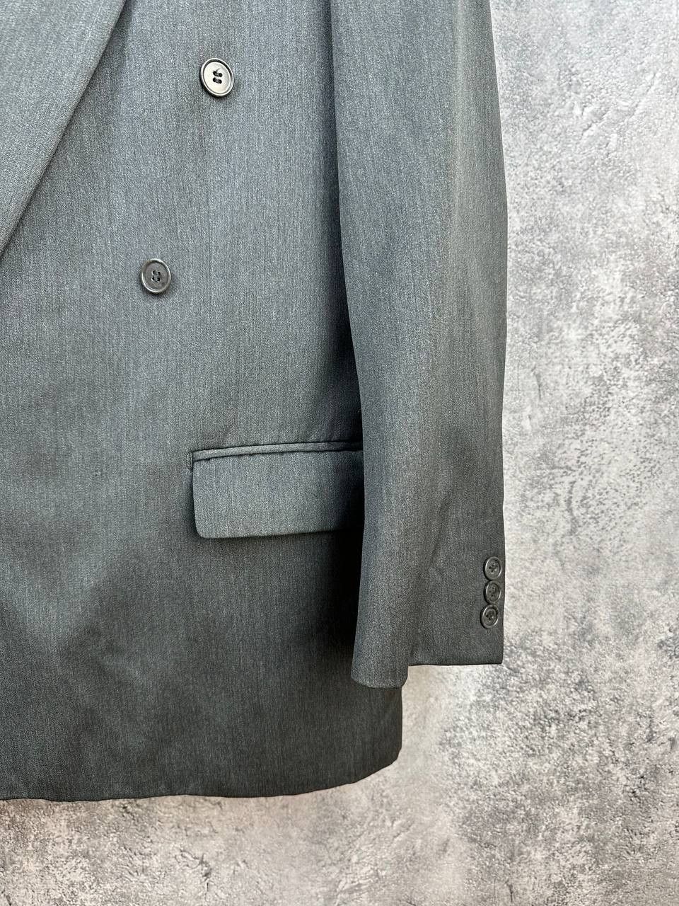 Yves Saint Laurent Yves Saint Laurent Pour Homme VTG Gray Double-Breasted Suit Size 48R - 13 Thumbnail