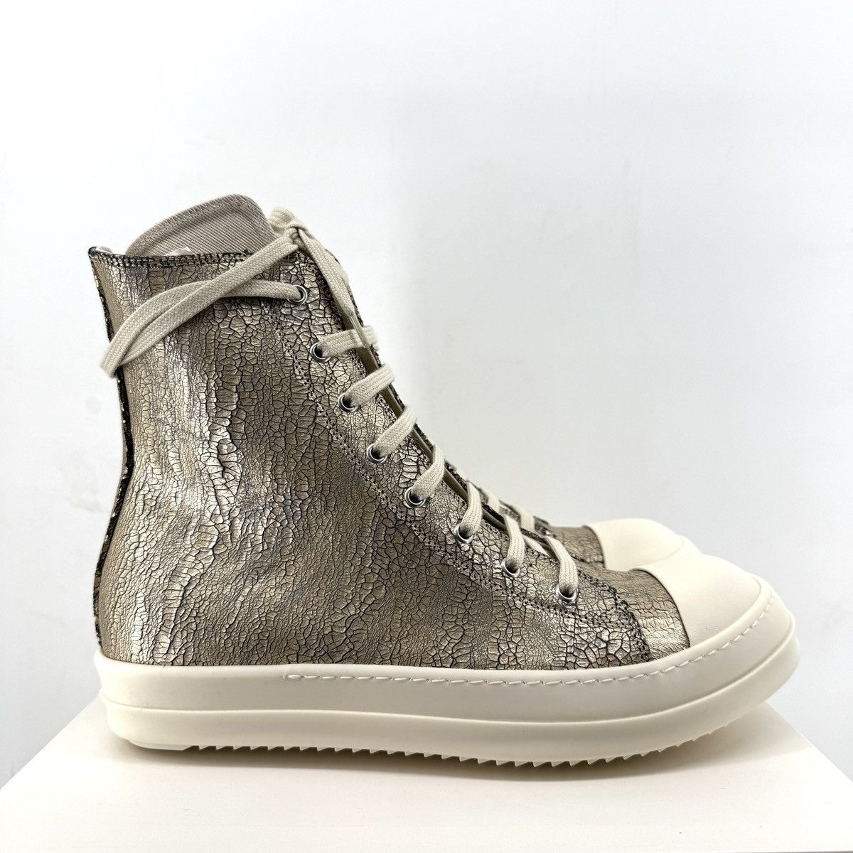 Rick Owens DRKSHDW High Top Gold Ramones Size 44