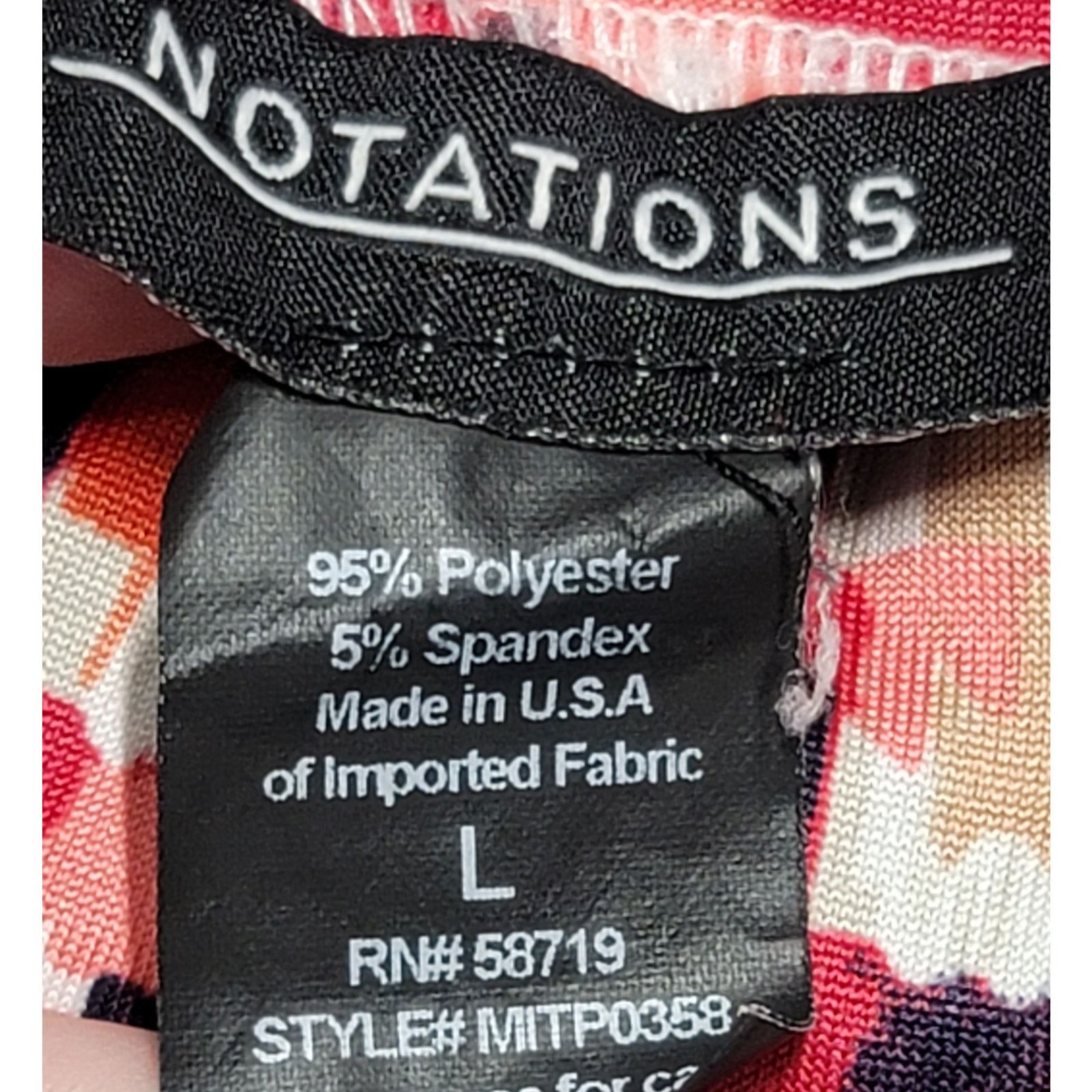 Other Notations Red Black Tan White Pull On Ankle Pants Large Size 36" / US 14 / IT 50 - 3 Thumbnail