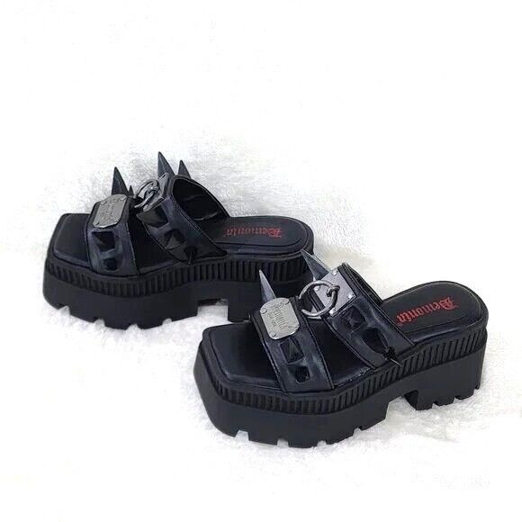Demonia Cult DEMONIA Wrath Claw Spiked Platform Goth Sandals (US Size:6;) Size US 6 / IT 36 - 1 Thumbnail