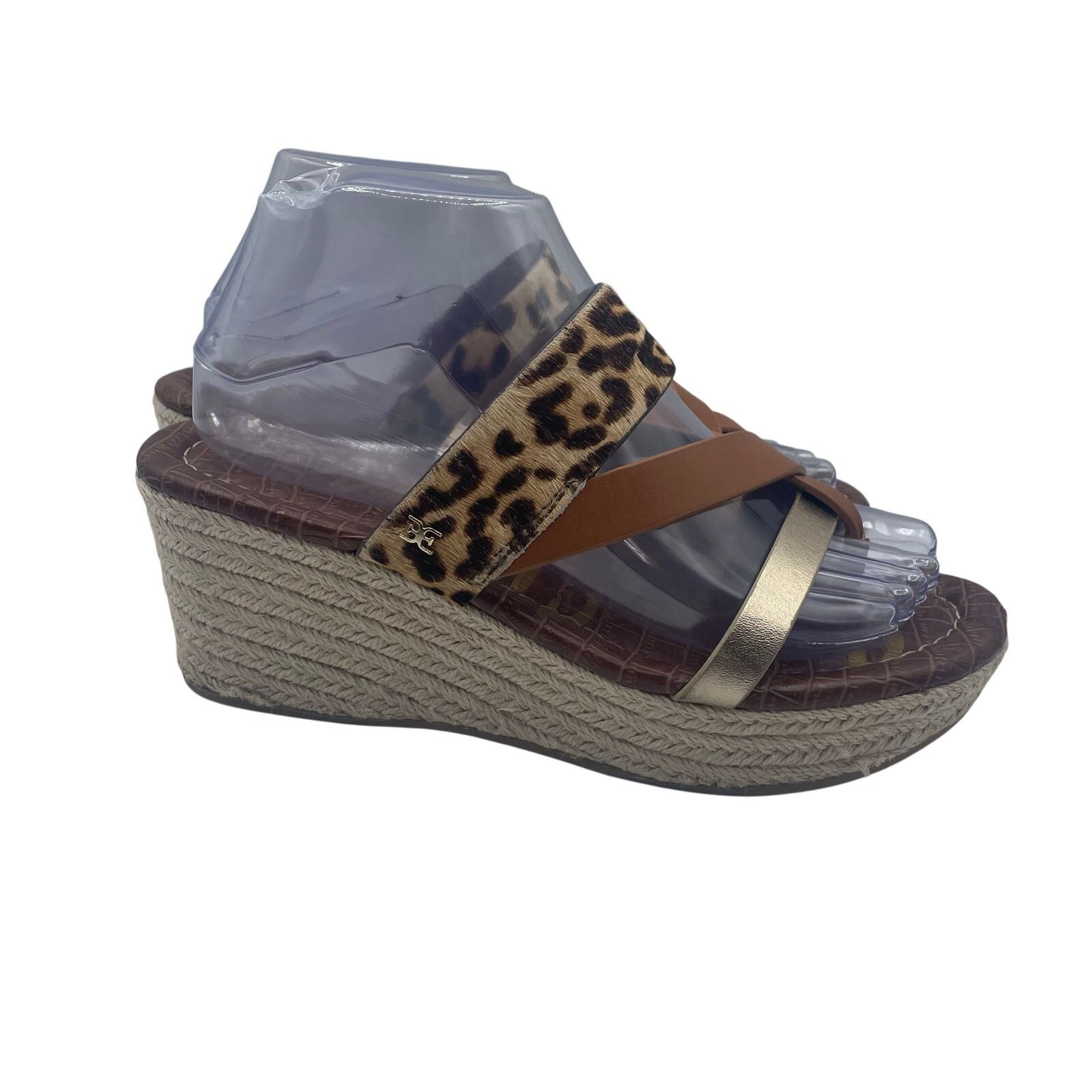 Sam Edelman Sam Edelman Raleigh Leopard Print Espradrille Wedge Sandal 8 Size US 8 / IT 38 - 2 Thumbnail