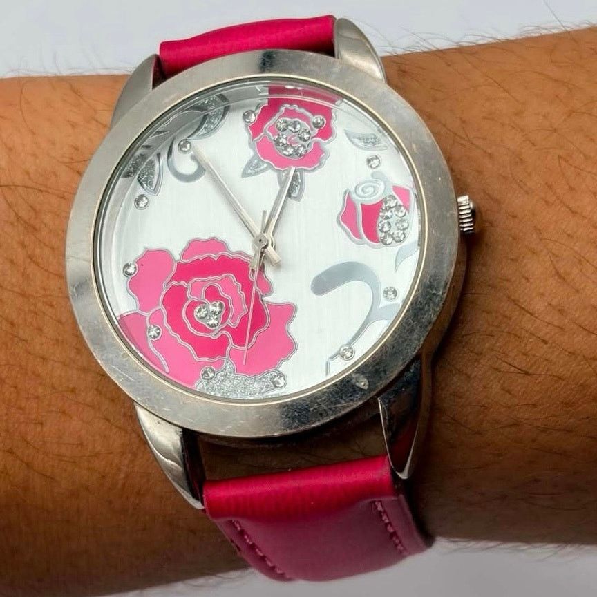 Other Silver & Pink Floral Watch Size ONE SIZE - 1 Thumbnail