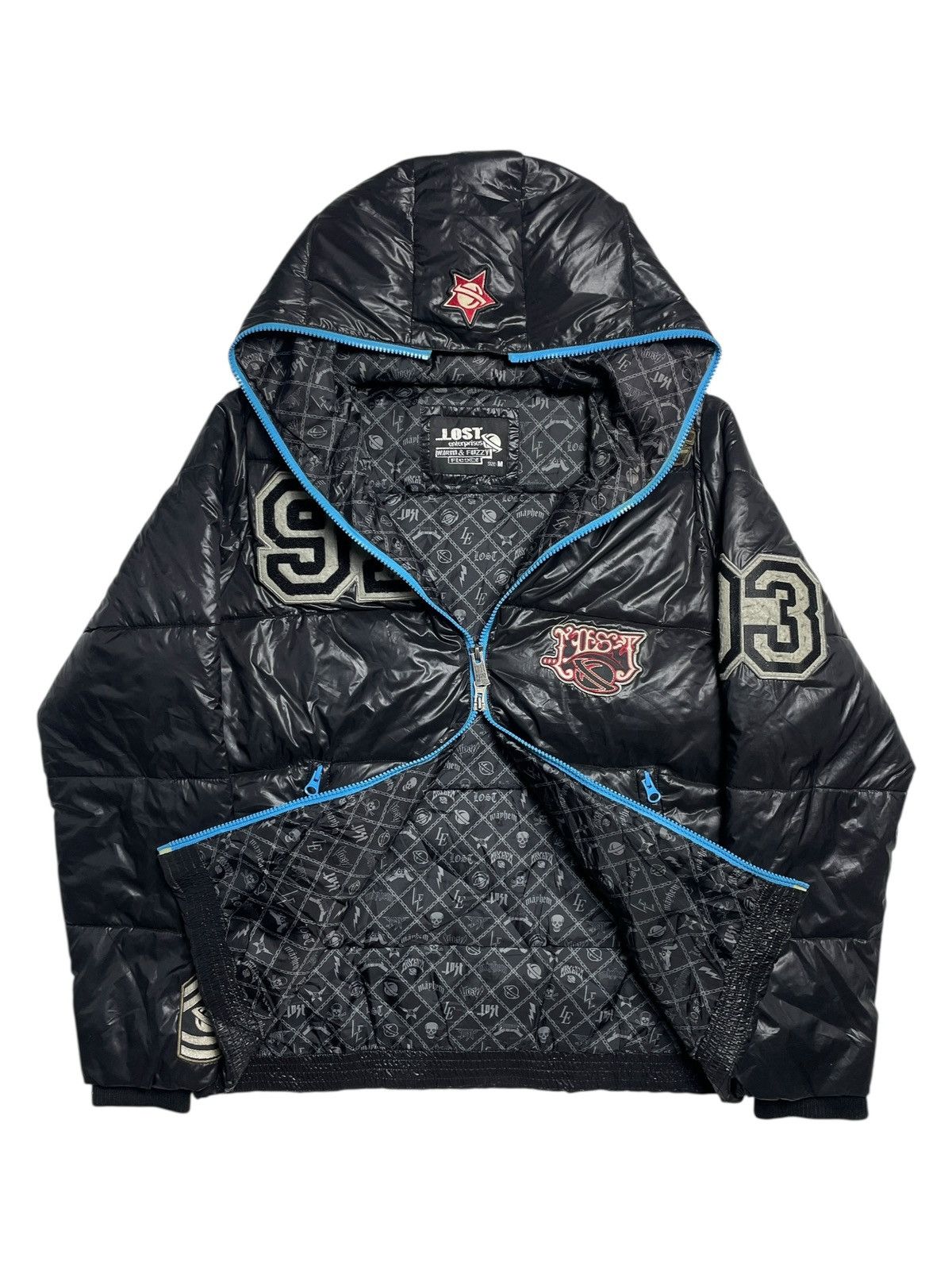 Angel Blue 2000’s Lost Enterpises - Puffer Skate Patch Jacket Size US L / EU 52-54 / 3 - 7 Thumbnail