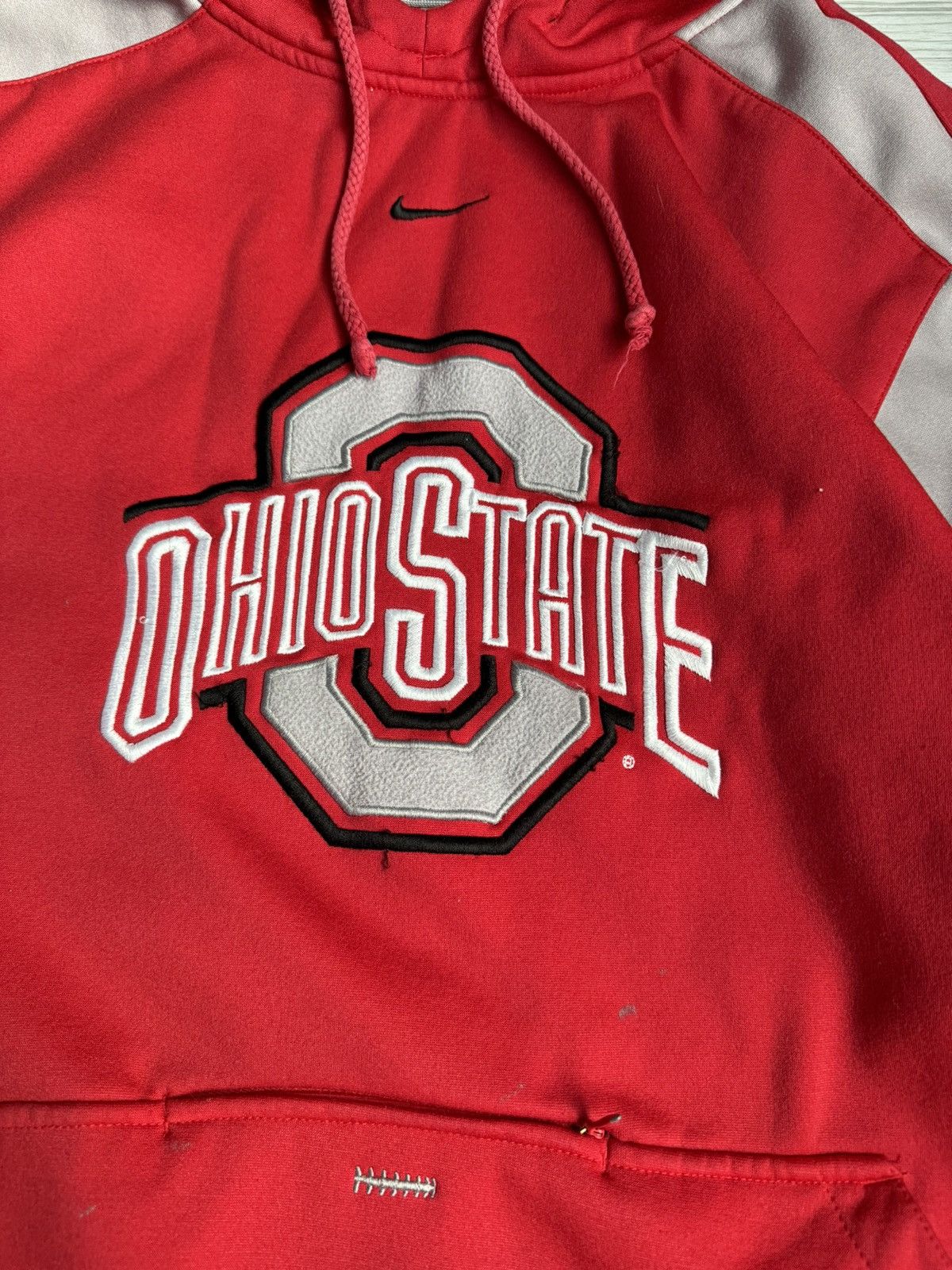 Nike × Vintage Vintage Nike Logo USA Ohio State central swoosh hoodie Size US L / EU 52-54 / 3 - 5 Thumbnail