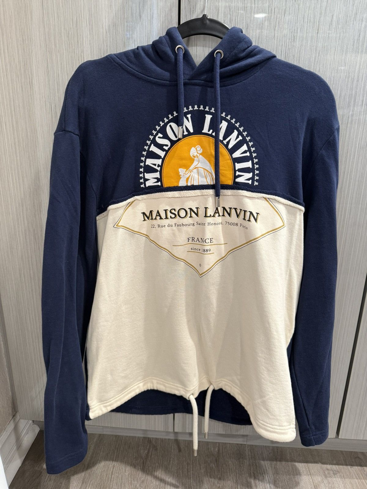 Lanvin Maison Lanvin Navy Logo Hoodie Size US L / EU 52-54 / 3 - 1 Thumbnail