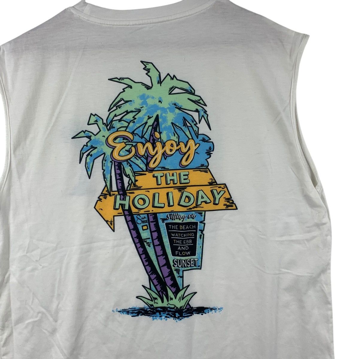 Vintage ENJOY THE HOLIDAY Hawaii Beach Enjoy The Ebb Tank Top Tee Size M / US 6-8 / IT 42-44 - 6 Thumbnail