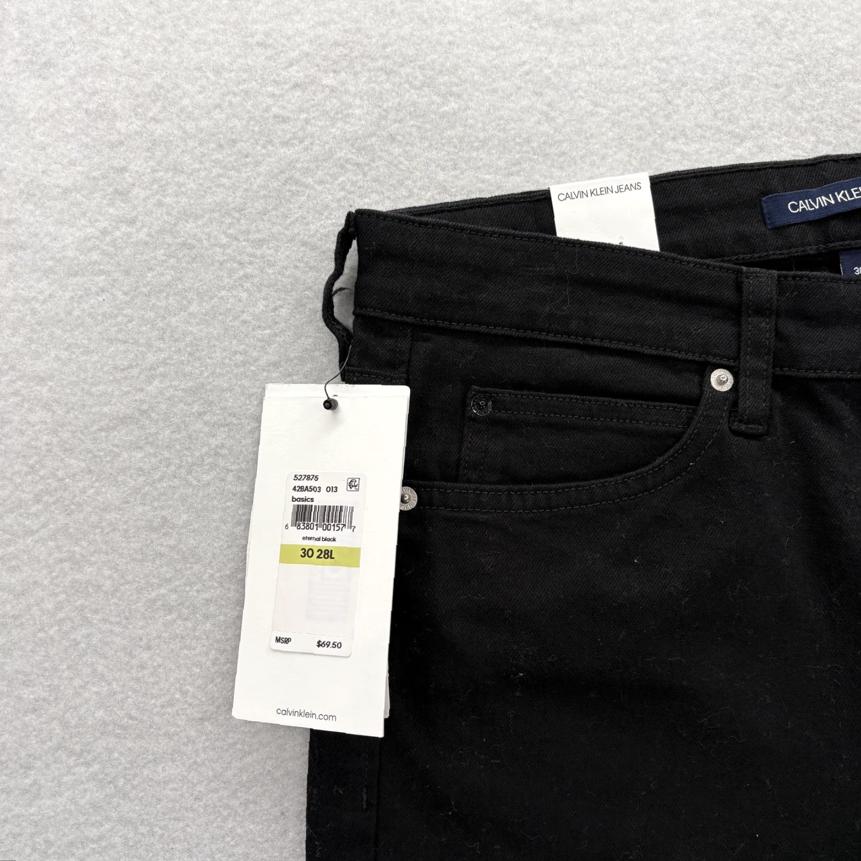Vintage Calvin Klein Jeans CKJ 011 Skinny Jeans Mens 30x27 Infinite Black Stretch Denim Jeans Size US 30 / EU 46 - 3 Thumbnail