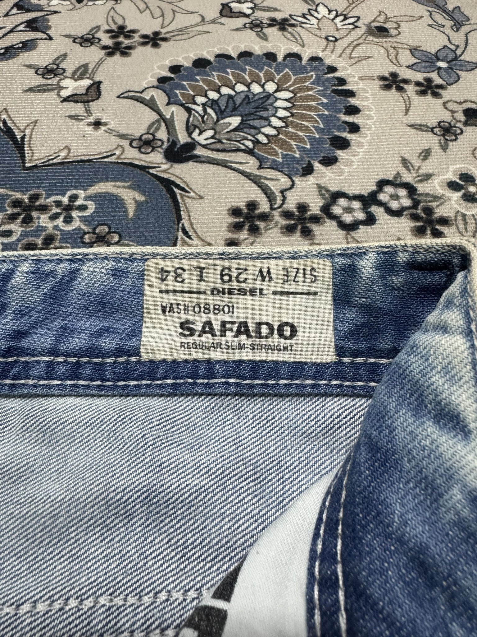 Diesel × Rusty Diesel Safado Rusty Acid Wash Denim Jeans Buttonfly Size US 29 - 10 Thumbnail