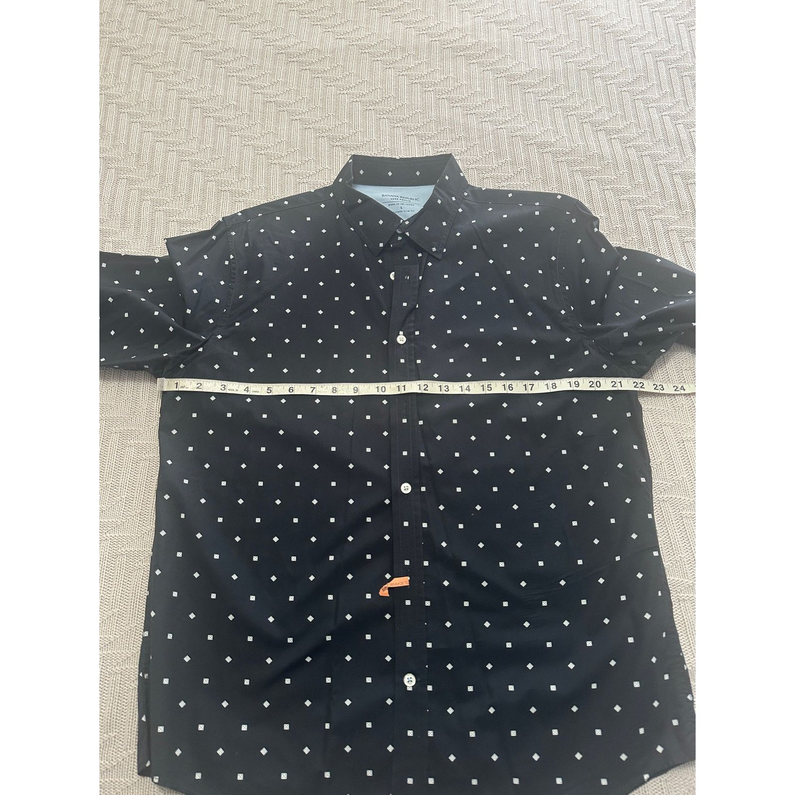 Banana Republic Banana Republic navy polka dot slim fit button down size L Size US L / EU 52-54 / 3 - 6 Thumbnail