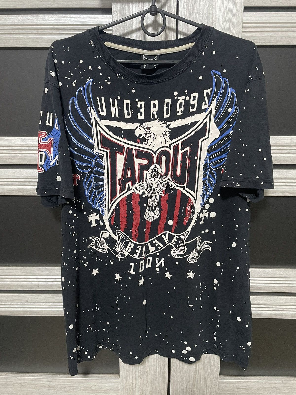 Tapout × Vintage Distressed Tapout Underdogs Tee All Over Print Y2K T Shirt Size US M / EU 48-50 / 2 - 1 Thumbnail