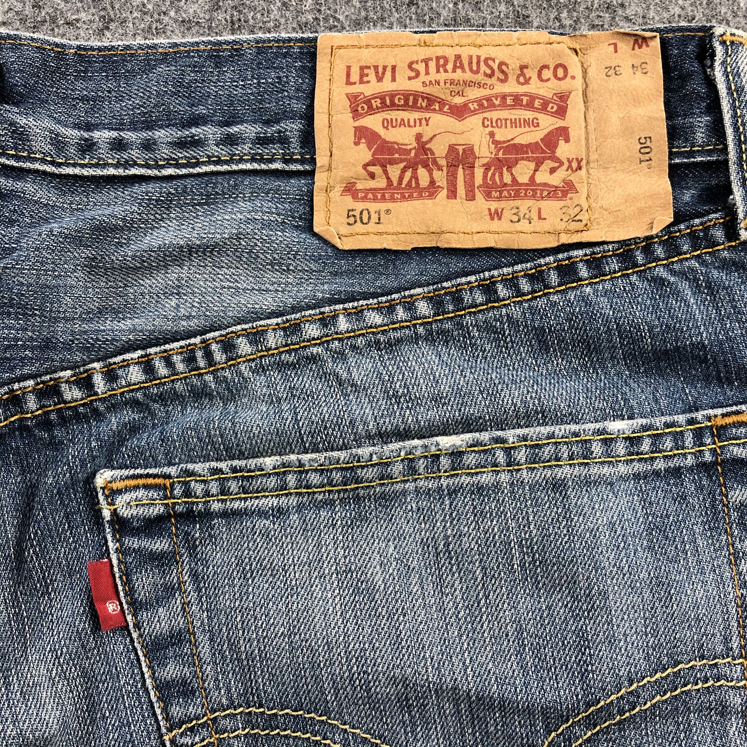 Levi's Vintage Light Wash Levis 501 Jeans-JM952 Size US 34 / EU 50 - 5 Thumbnail