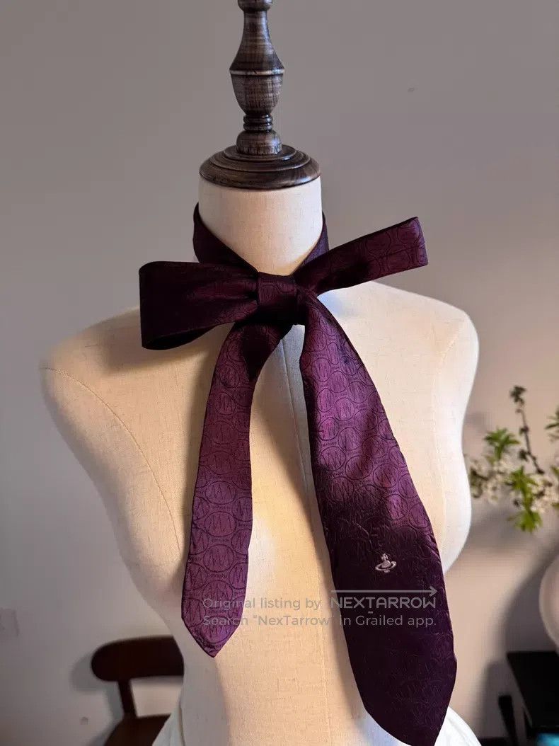 Vivienne Westwood Vivienne Westwood Dark Purple Tie Size ONE SIZE - 3 Thumbnail