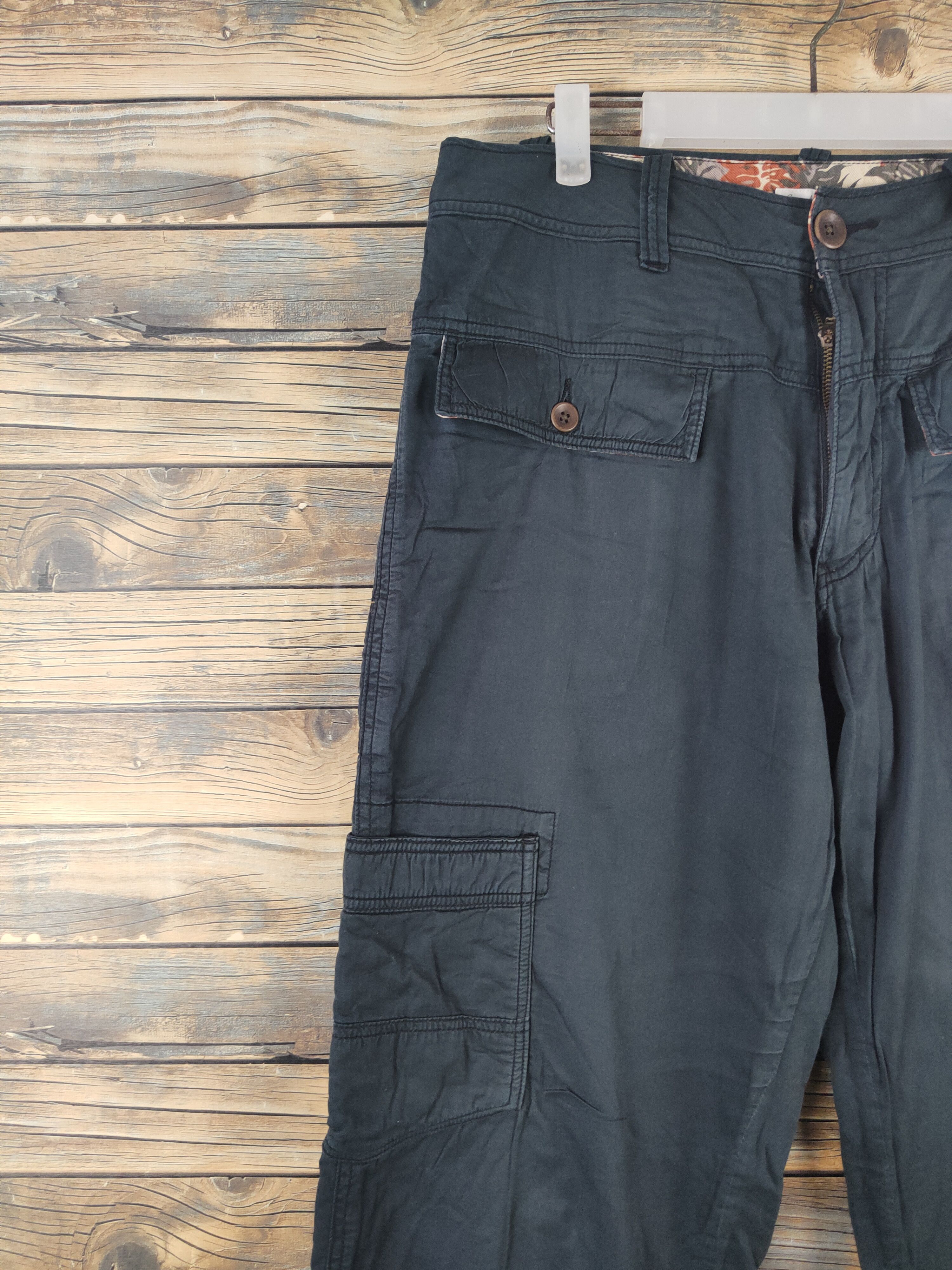 Japanese Brand DL Sunny Clouds Black Multipocket Tactical Cargo Pants #700 Size US 33 - 3 Thumbnail
