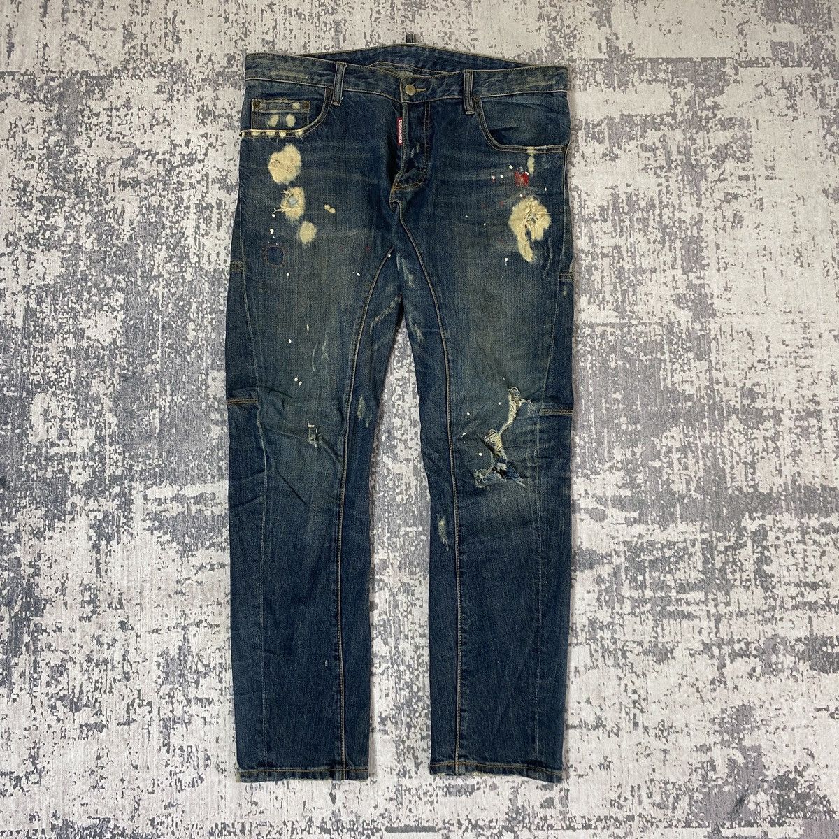 Dsquared2 Dsquared2 Distressed Splatter Denim Pants Size US 36 / EU 52 - 1 Thumbnail