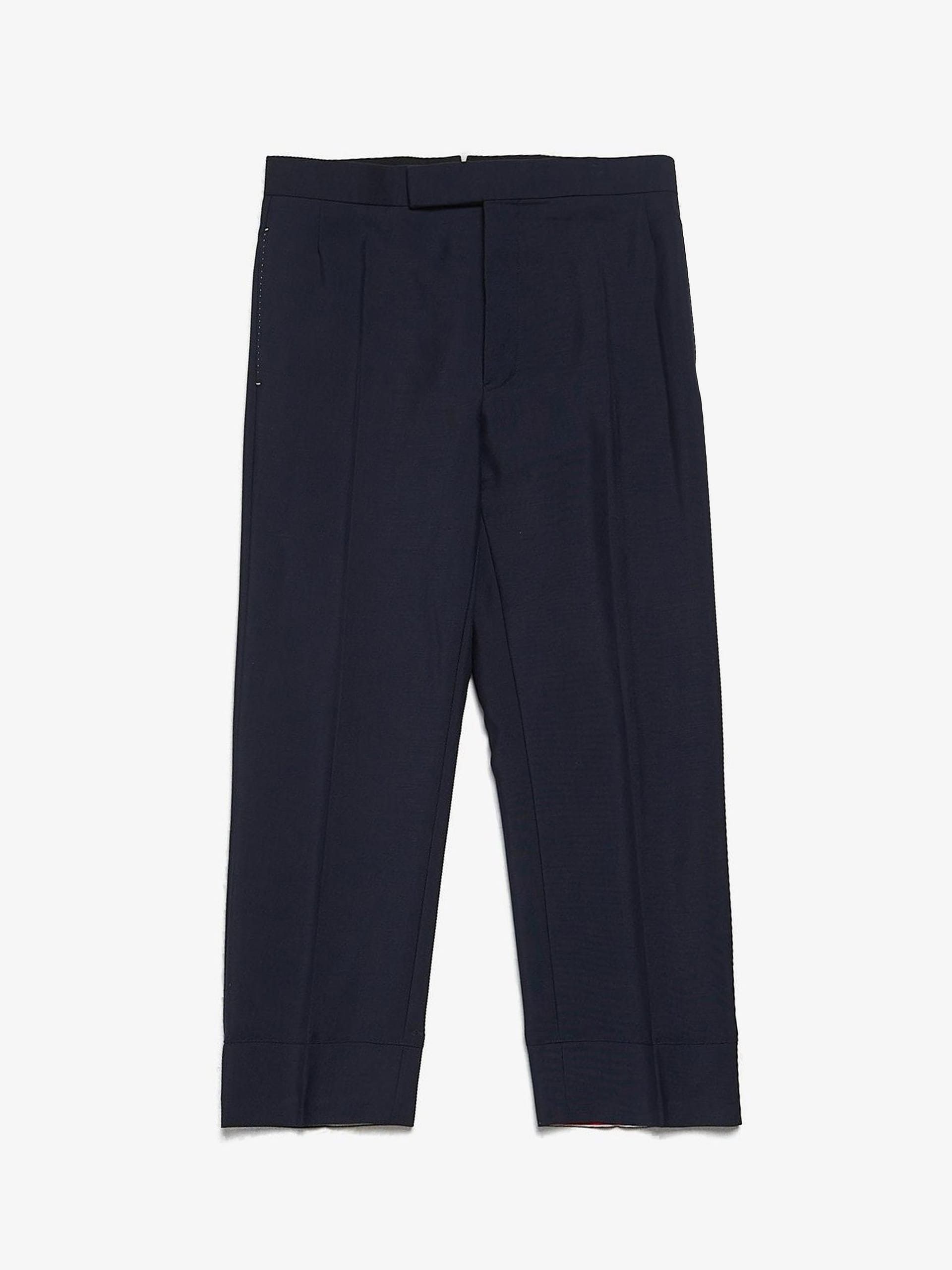 Thom Browne Navy Wool and Mohair Formal Suit Trousers Size US 34 / EU 50 - 1 Thumbnail