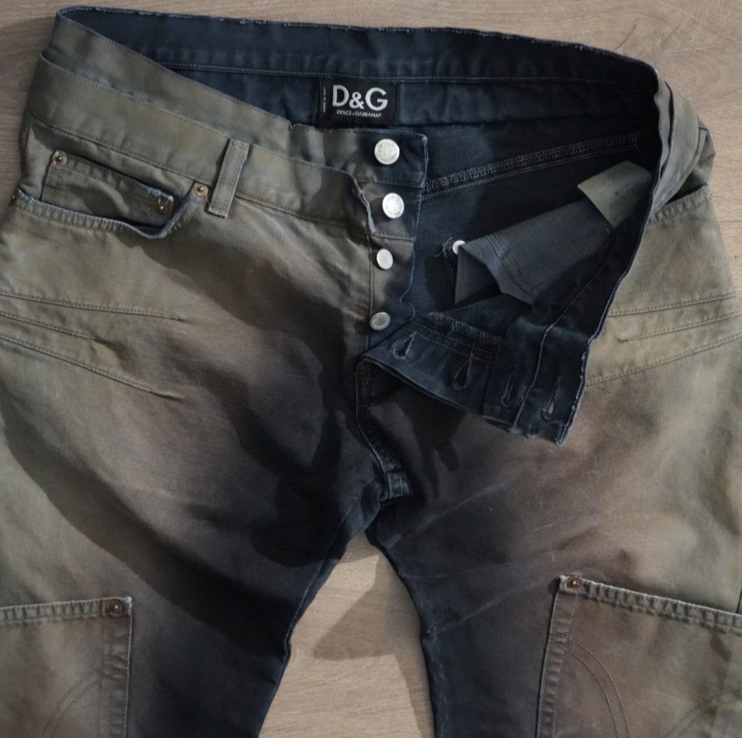 Dolce & Gabbana AW2003 Dolce & Gabbana Gradient Bleached Multi Pockets Pants Size US 32 / EU 48 - 6 Thumbnail