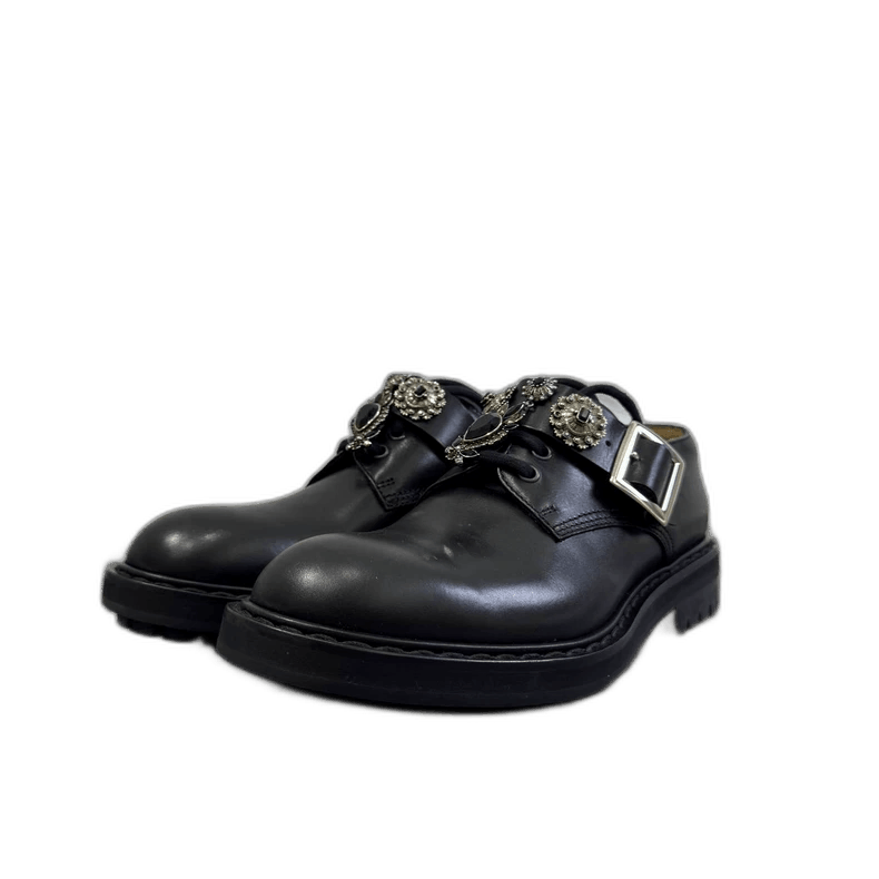 Alexander McQueen alexander mcqueen black leather shoes Size US 5 / EU 37 - 1 Thumbnail